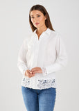 FDJ shirt 7226623, lace trim blouse