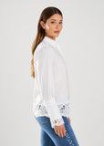 FDJ shirt 7226623, lace trim blouse