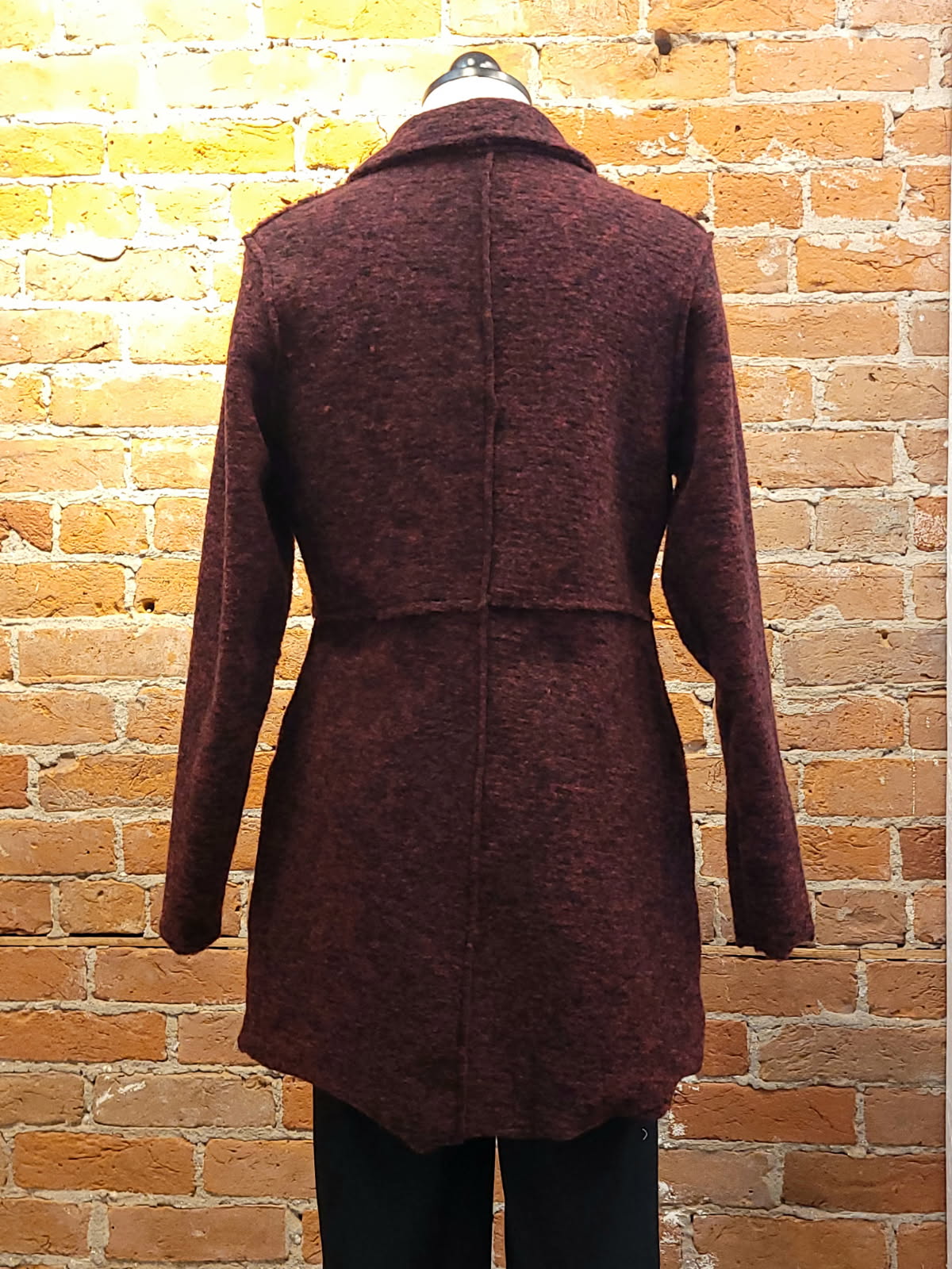 Cut Loose jacket, wool zip Maraschino