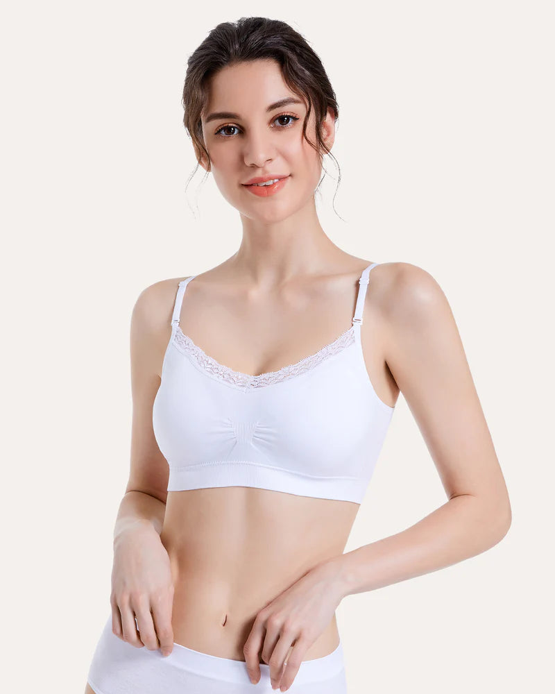 Coobie/Joy Bra, 9042 v-neck lace-trim ONE size