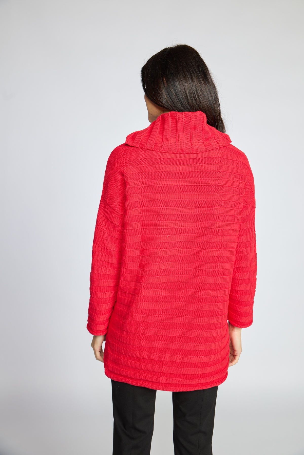Olivia by Habitat sweater 920700, ribbed diagonal turtleneck