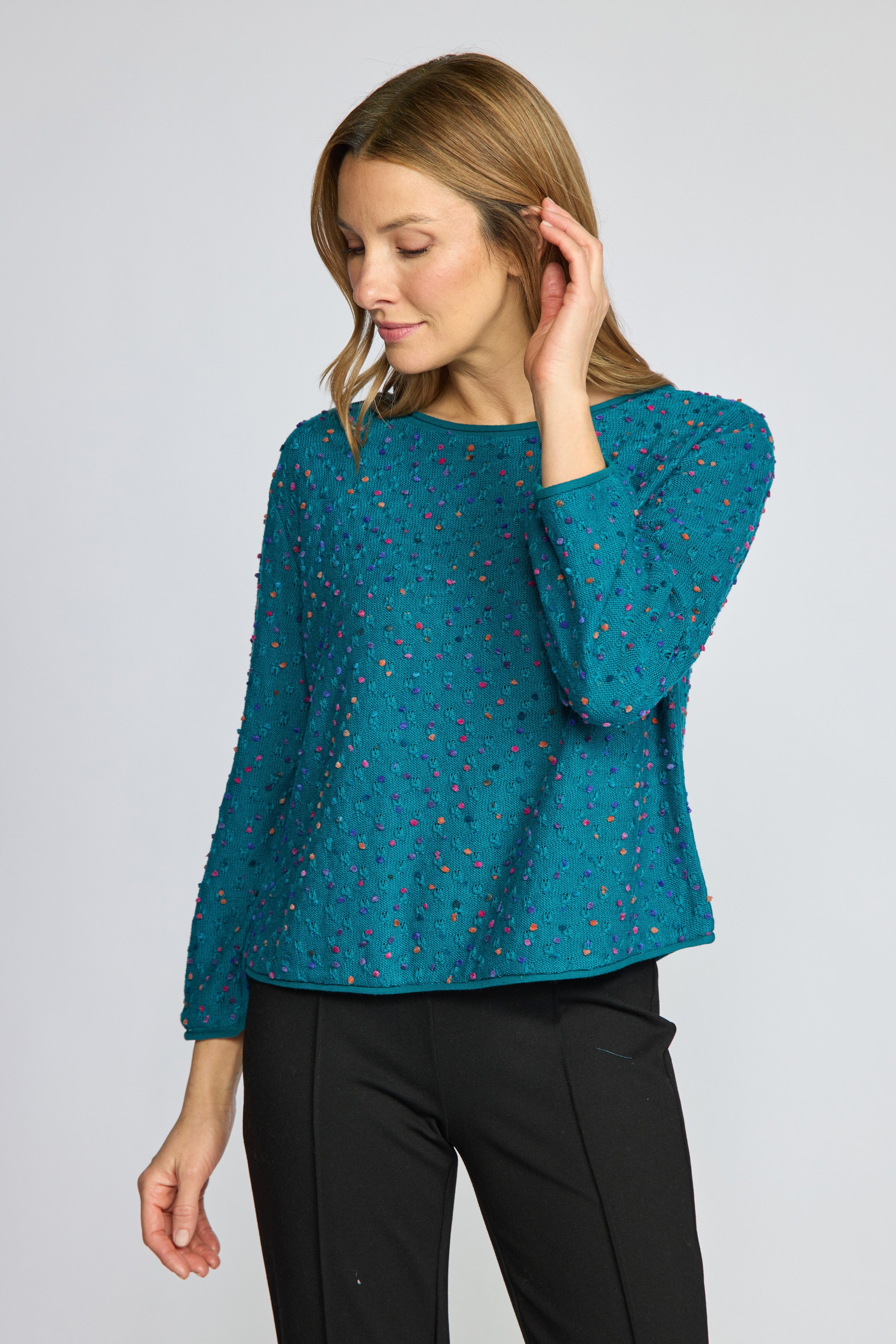 Olivia by Habitat sweater 961701, Confetti dot pullover