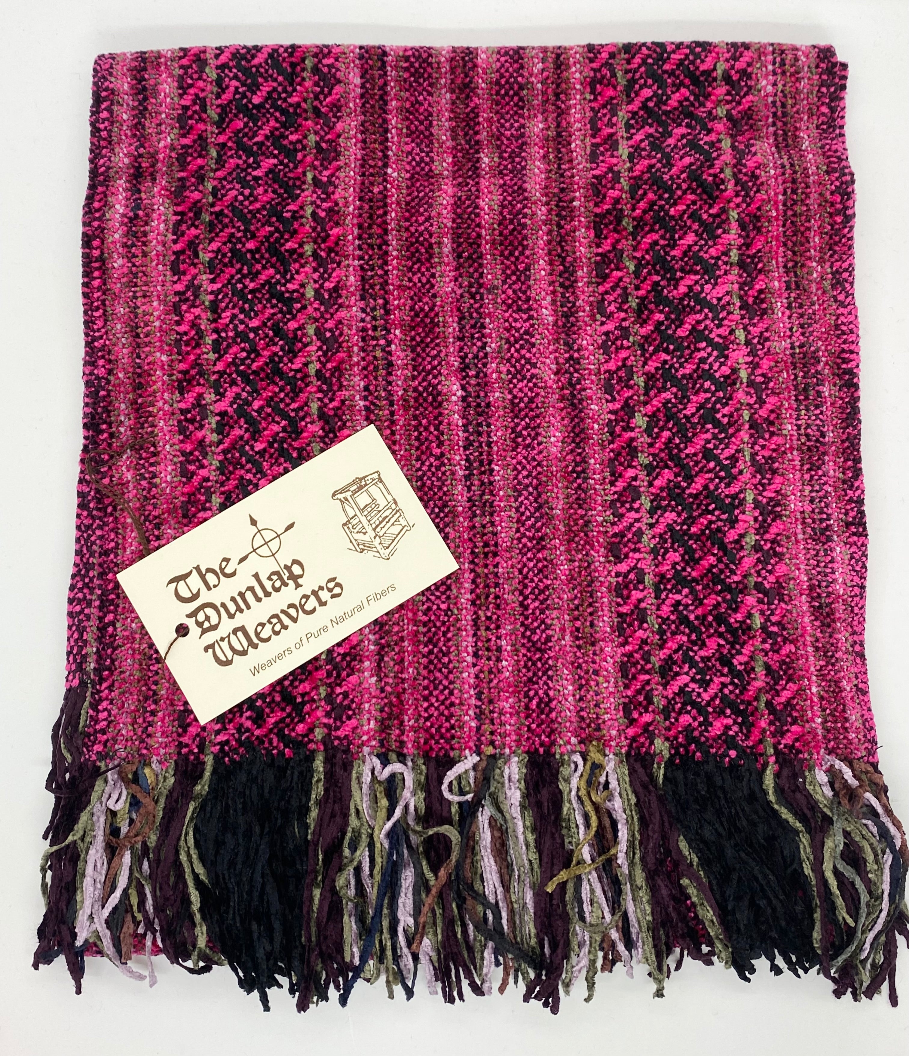 The Dunlap Weavers scarf, 1546A 56" chenille (3 colors)