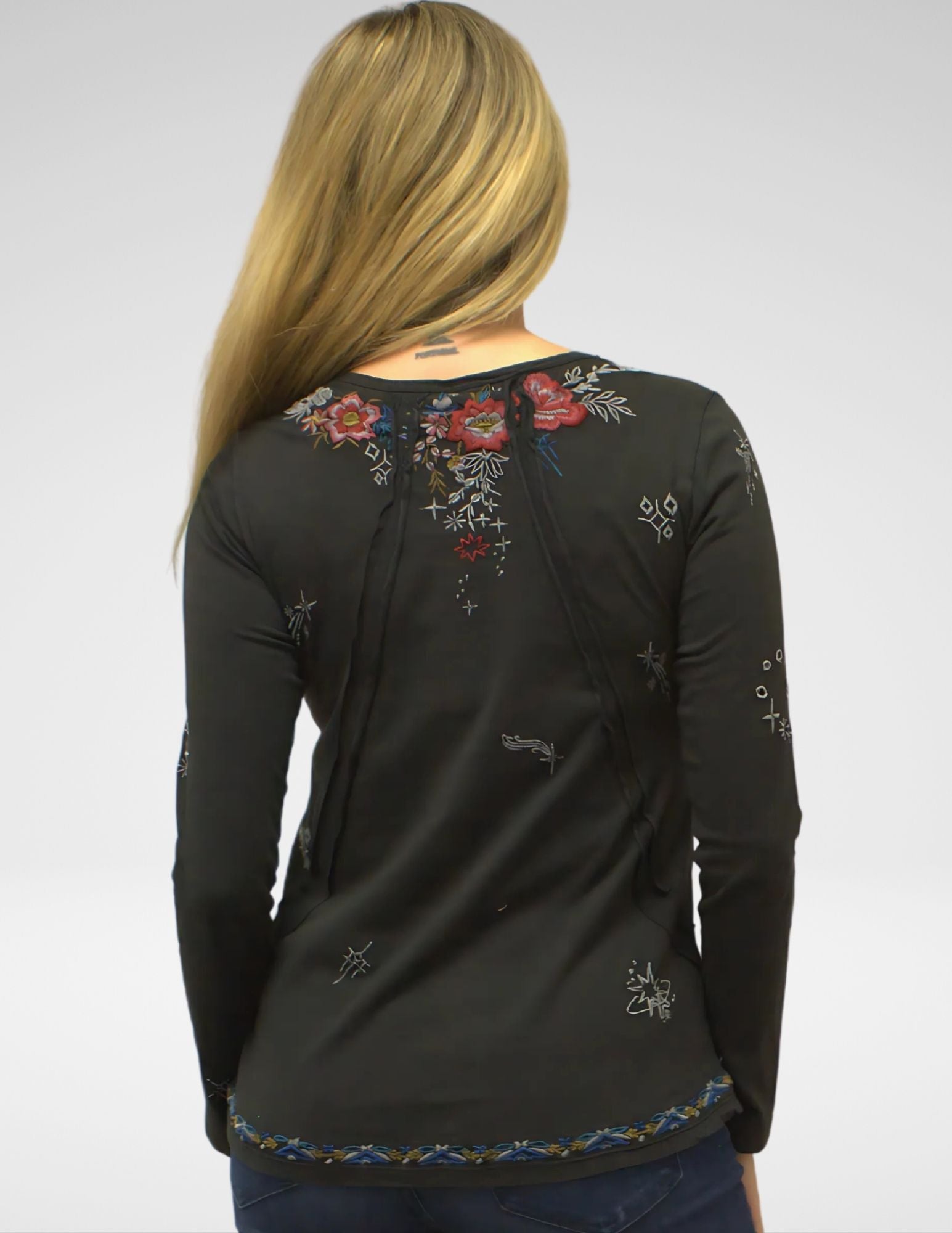 Caite Karli shirt, embroidered