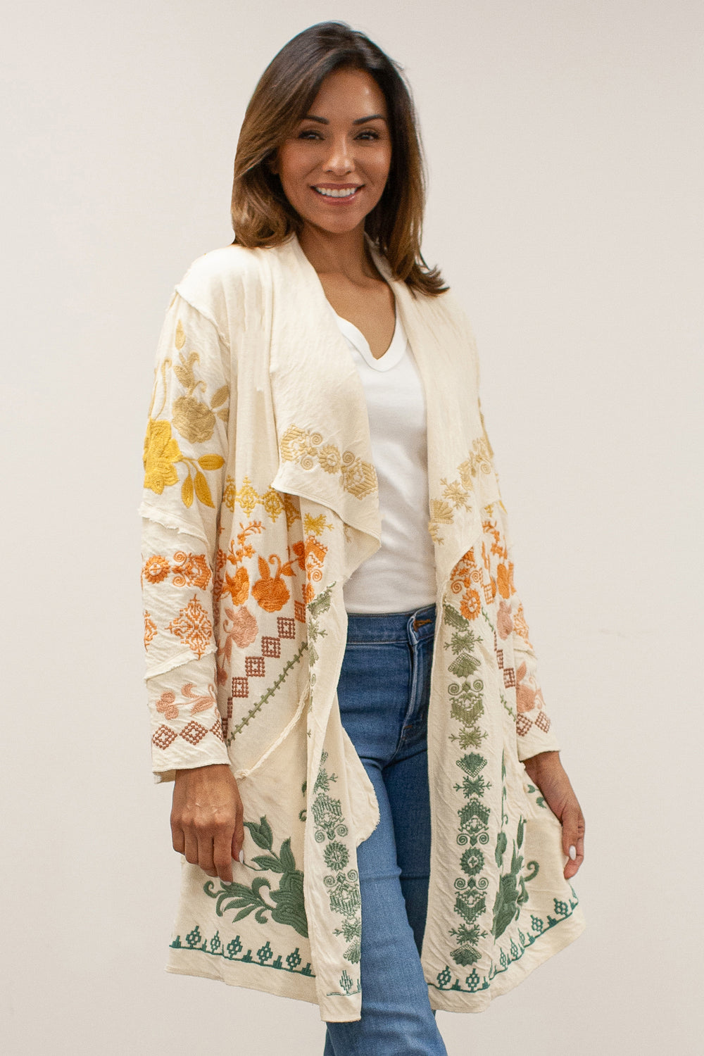 Caite Kimia jacket/coat, multicolor embroidery