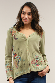 Chaqueta/abrigo Caite Kimia, bordado multicolor