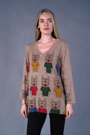 Shana sweater, Dog v-neck