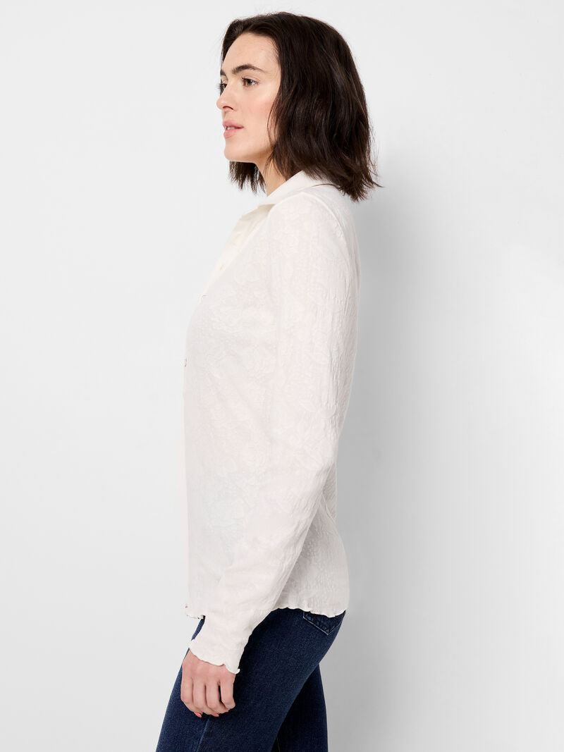 Nic + Zoe shirt, lace knit collared