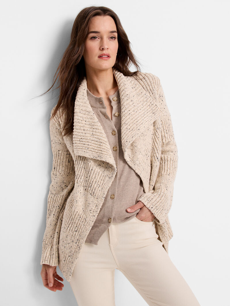 Nic + Zoe cardigan F241127, texture tweed