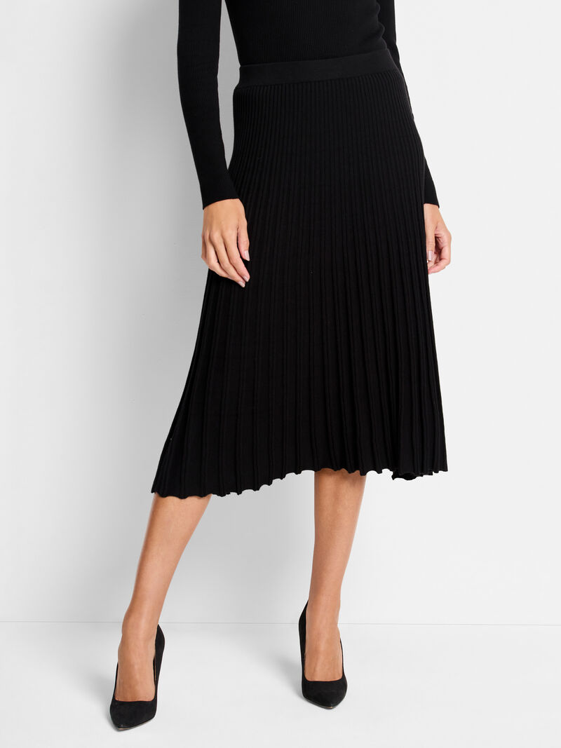 Nic + Zoe skirt F241324, ribbed sweater midi