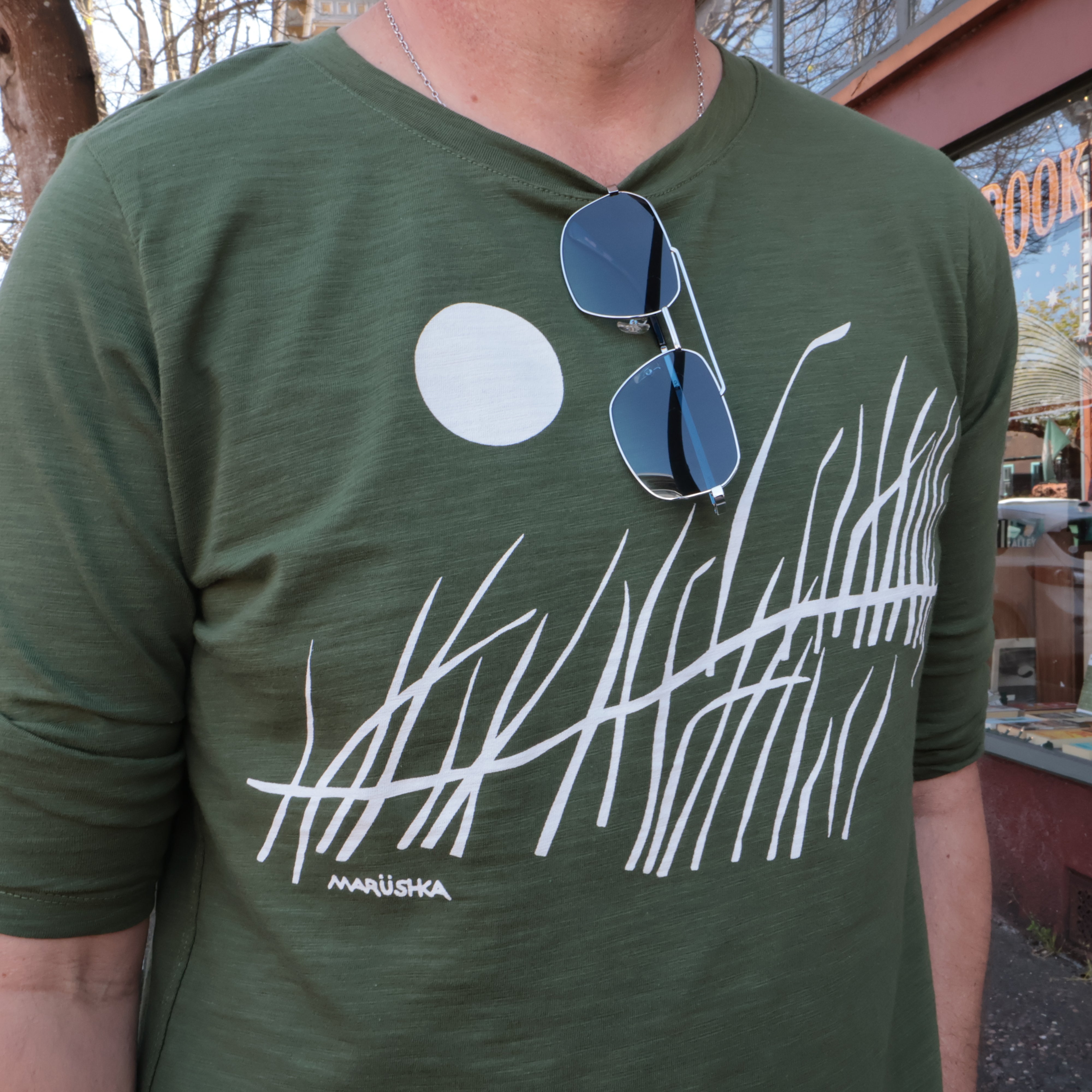 Marushka t-shirt, Dune Sun 3/4 sleeve slub
