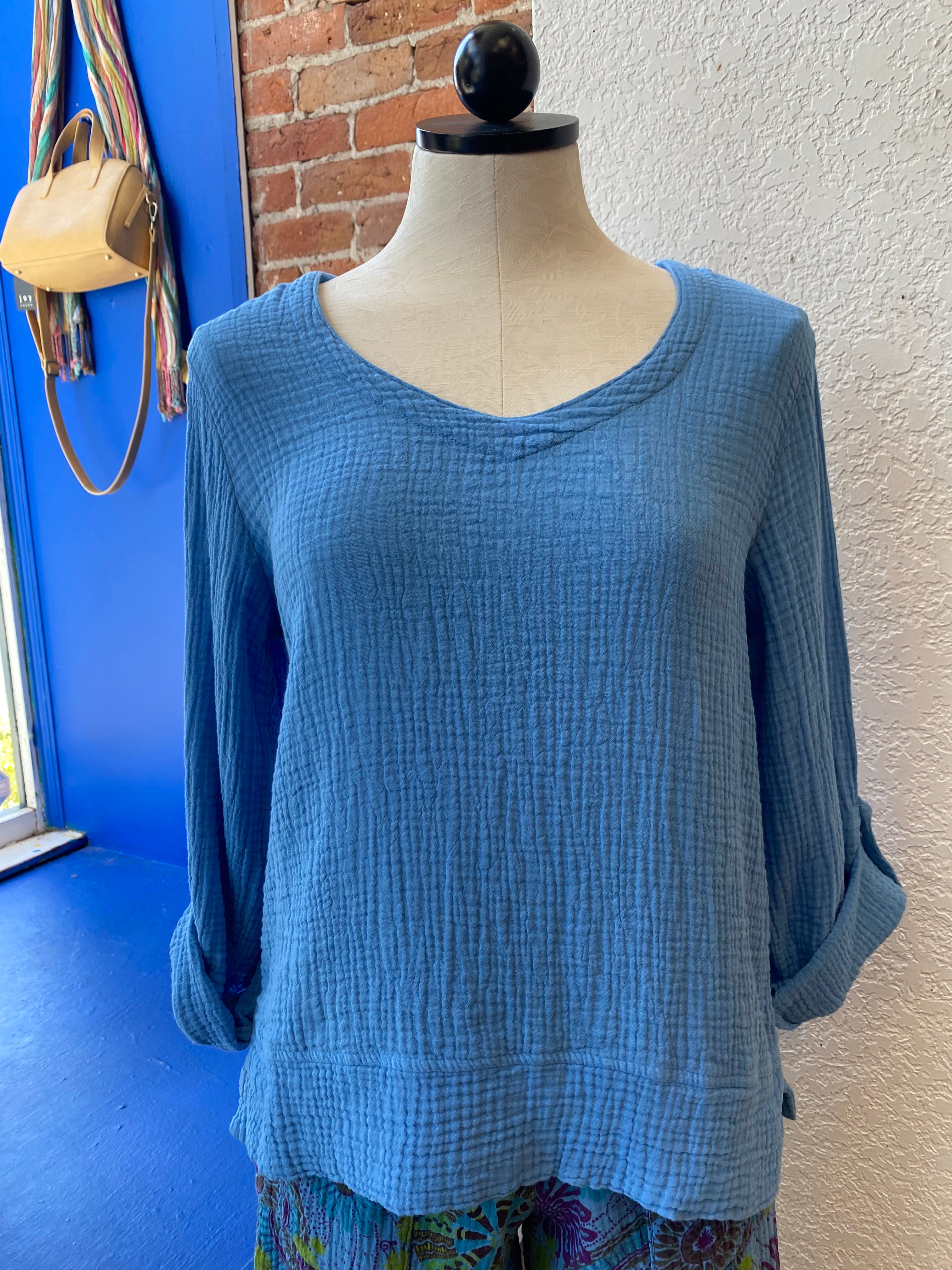 CMC shirt 5607, cotton gauze solid