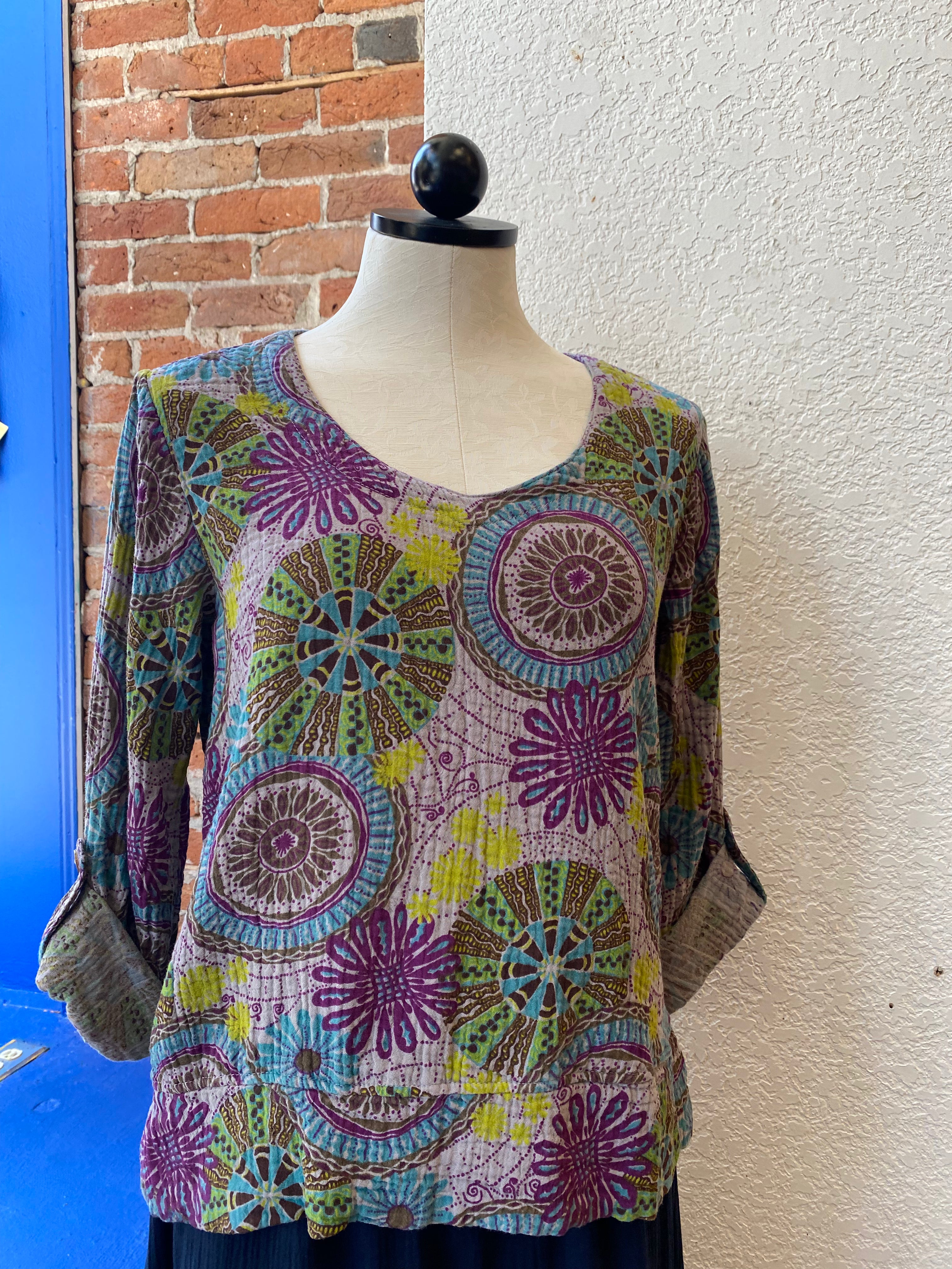 CMC shirt 5607, cotton gauze print