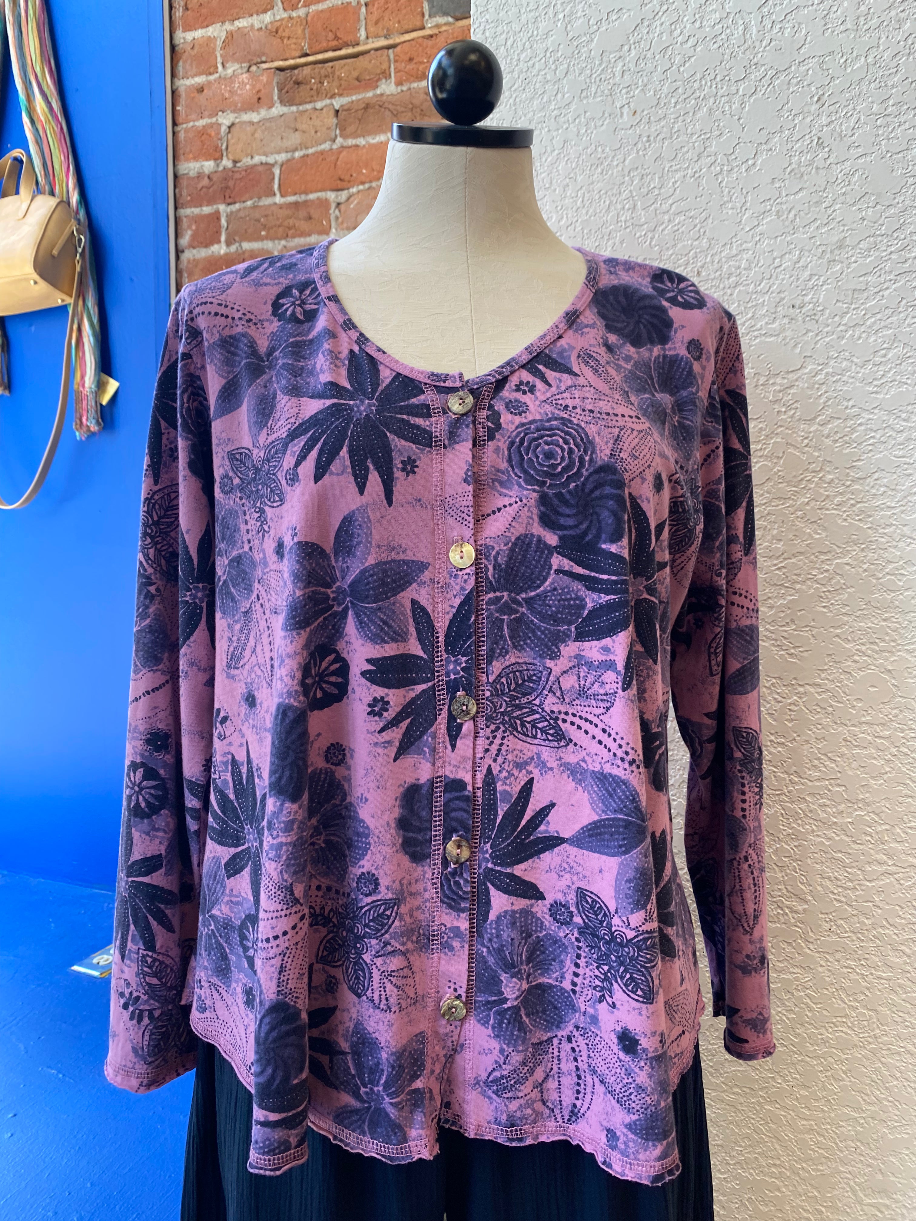 Prairie Cotton cardigan ID576, button front