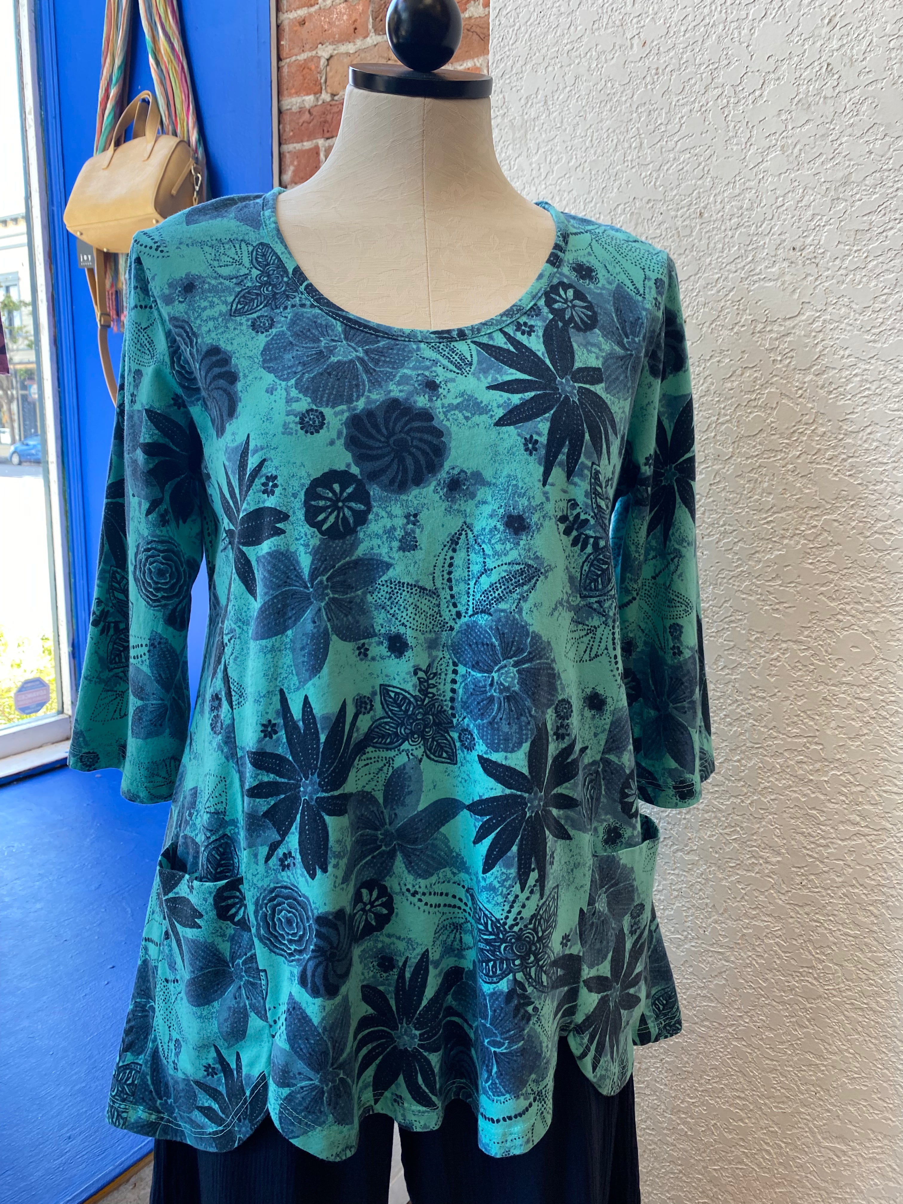 Prairie Cotton tunic ID252, scallop edge