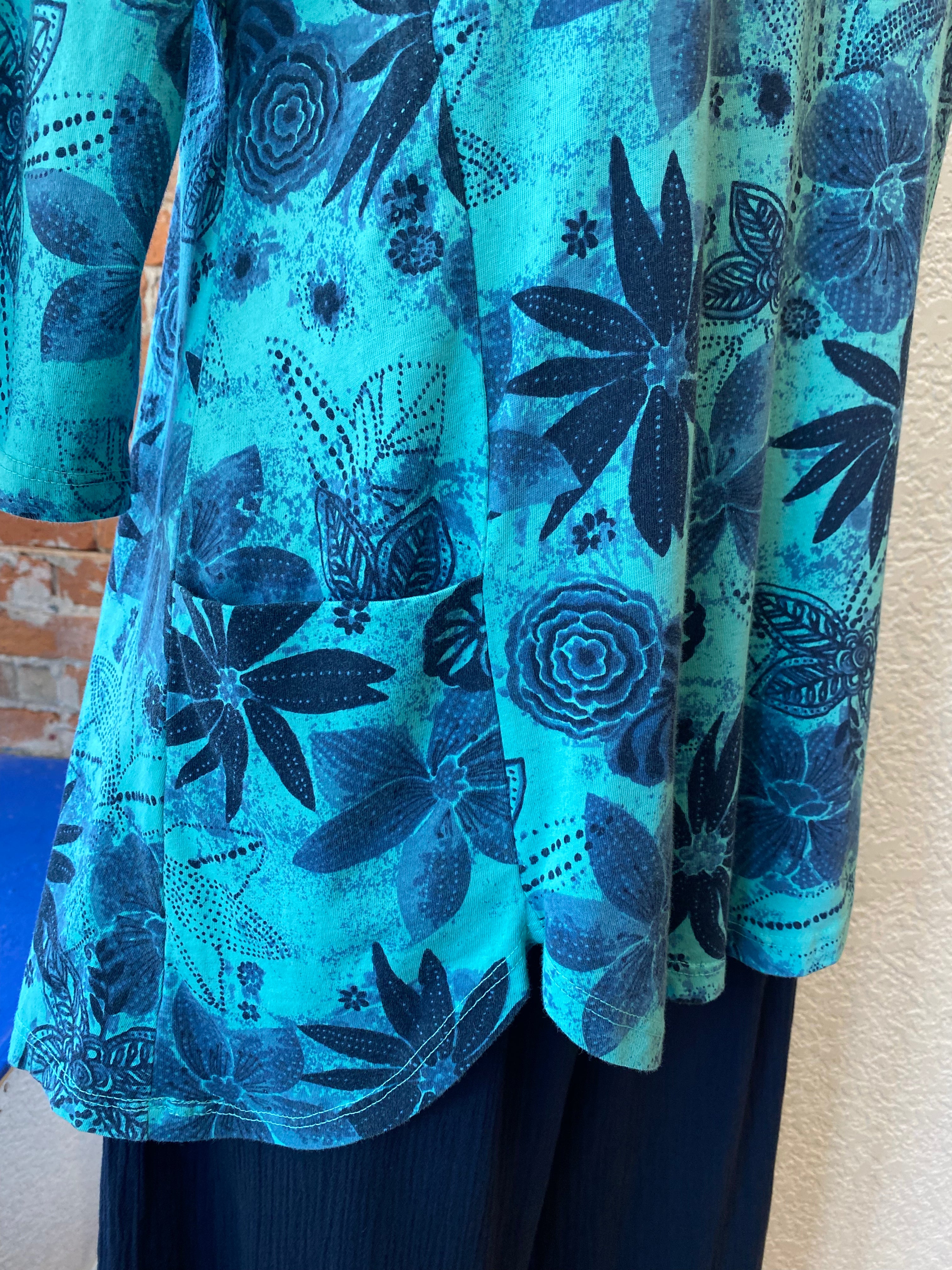 Prairie Cotton tunic ID252, scallop edge