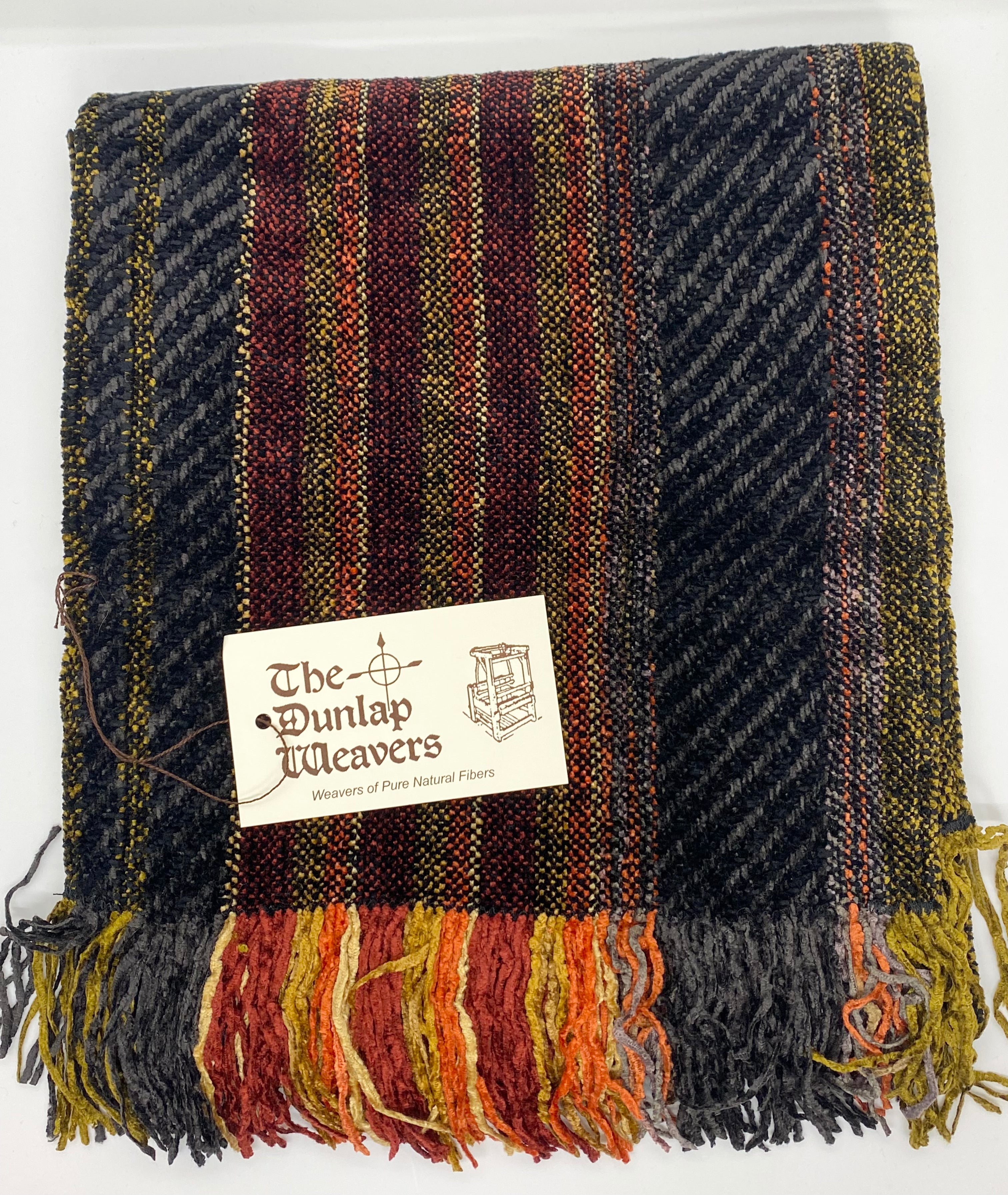 The Dunlap Weavers scarf, 1166T 72" chenille (2 colors)
