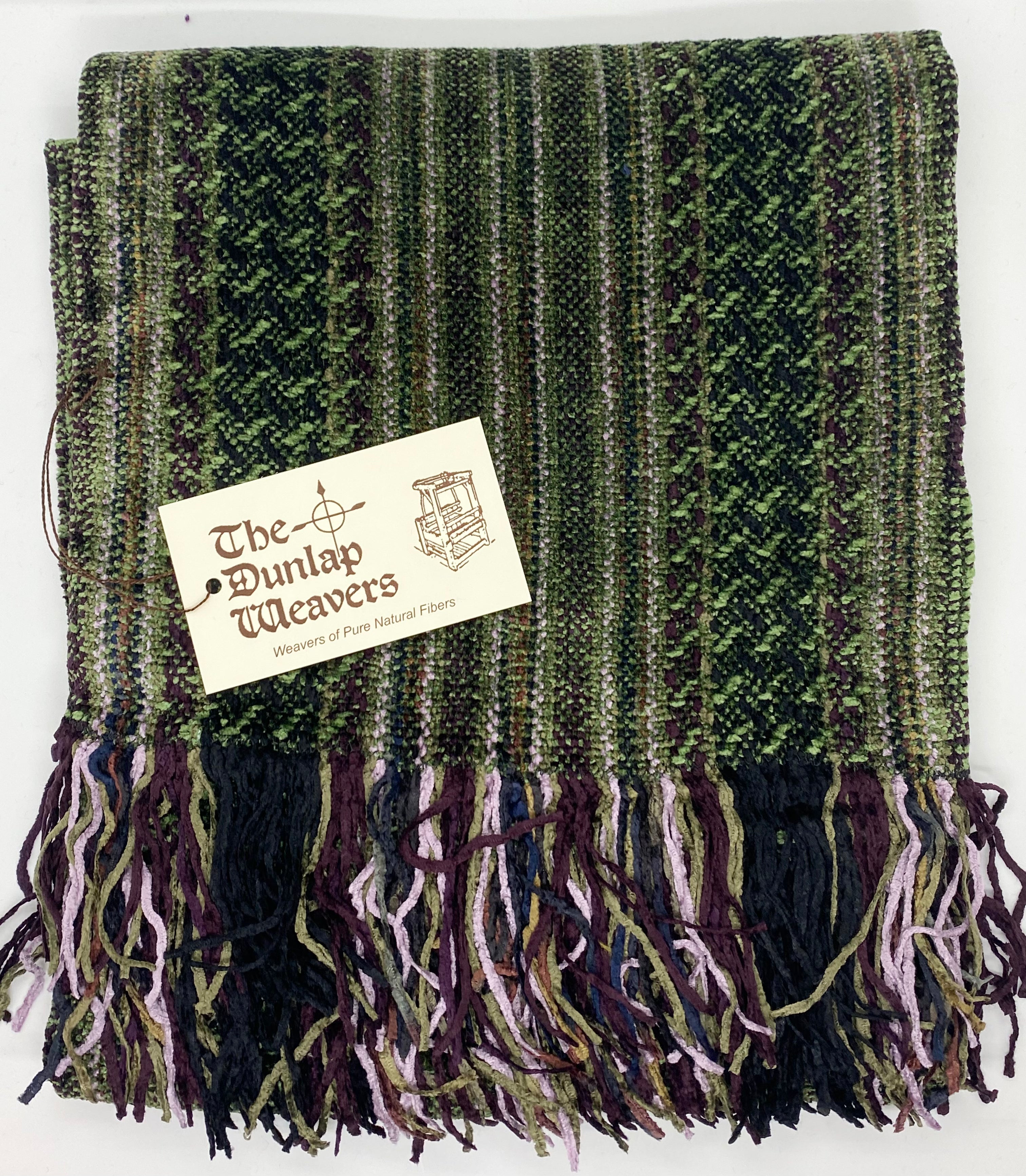 The Dunlap Weavers scarf, 1546A 72" chenille (2 colors)