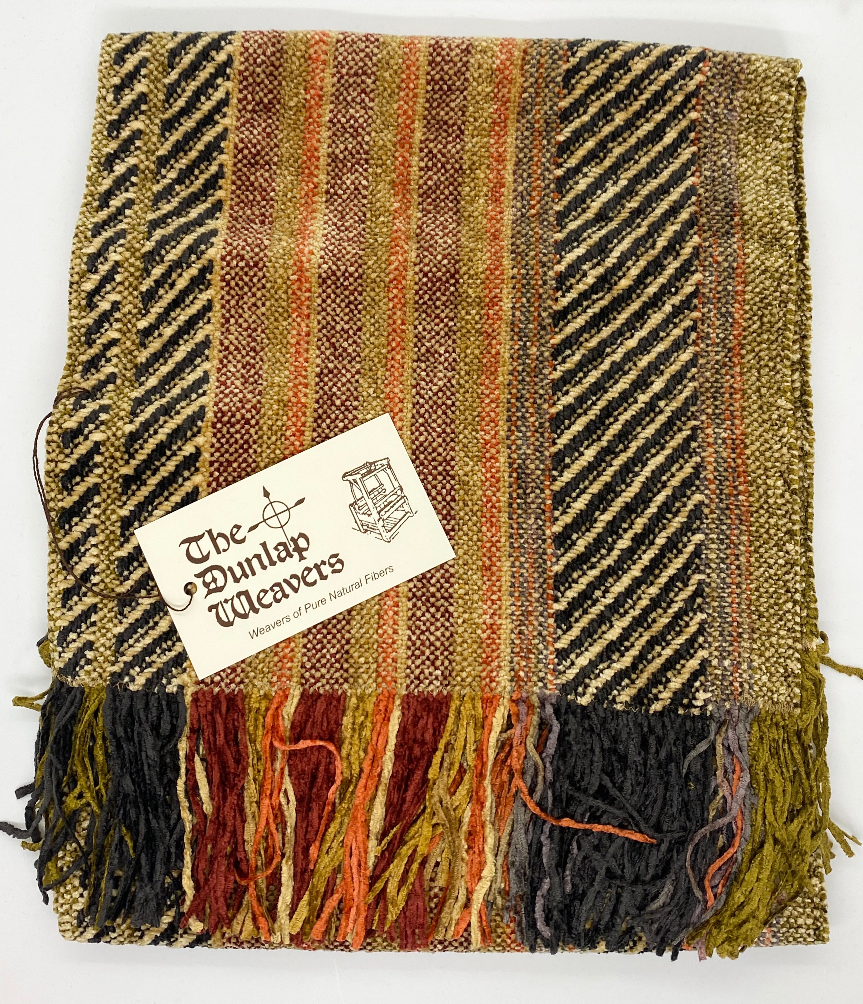 The Dunlap Weavers scarf, 1166T 56" chenille (3 colors)