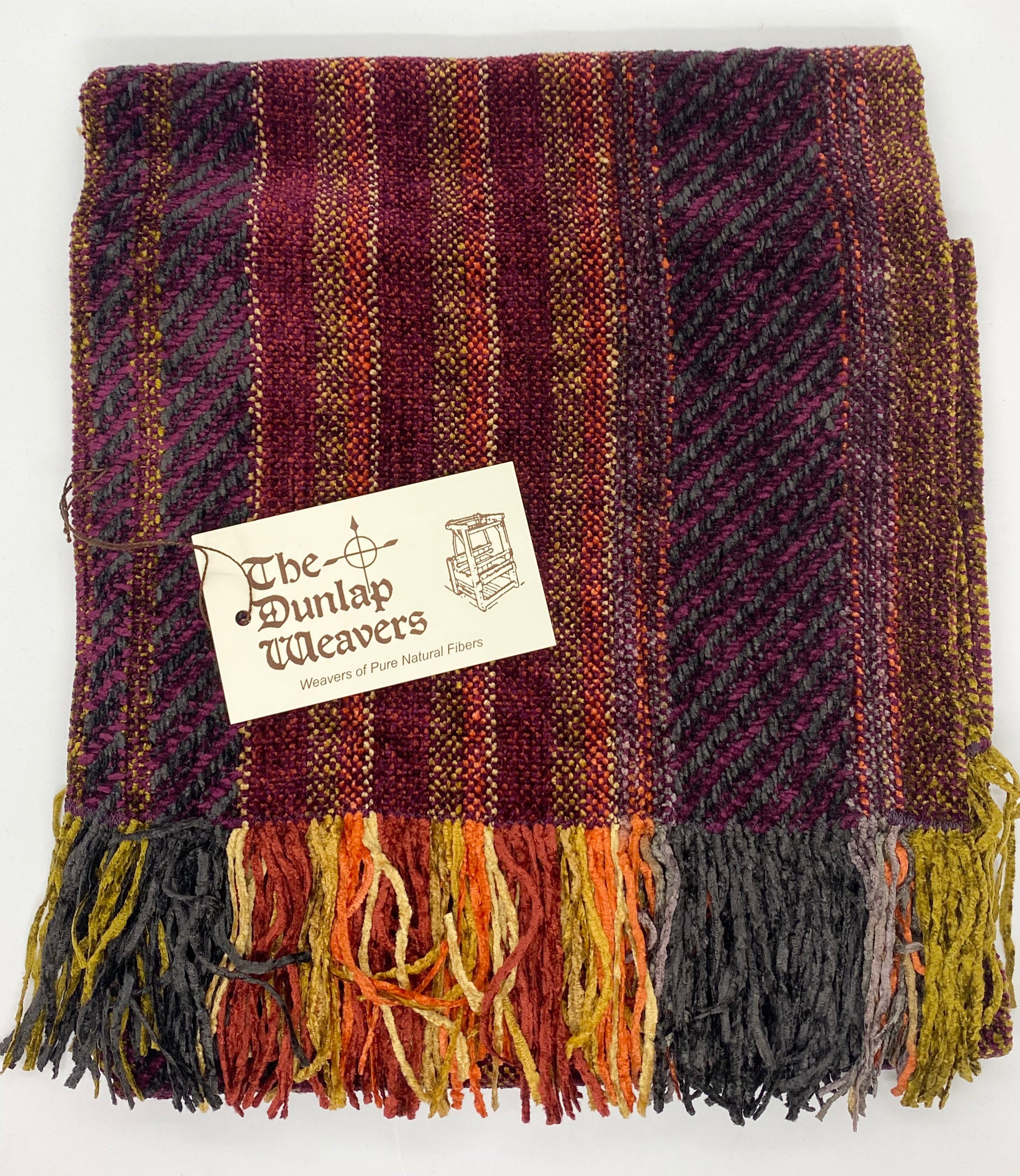 The Dunlap Weavers scarf, 1166T 56" chenille (3 colors)