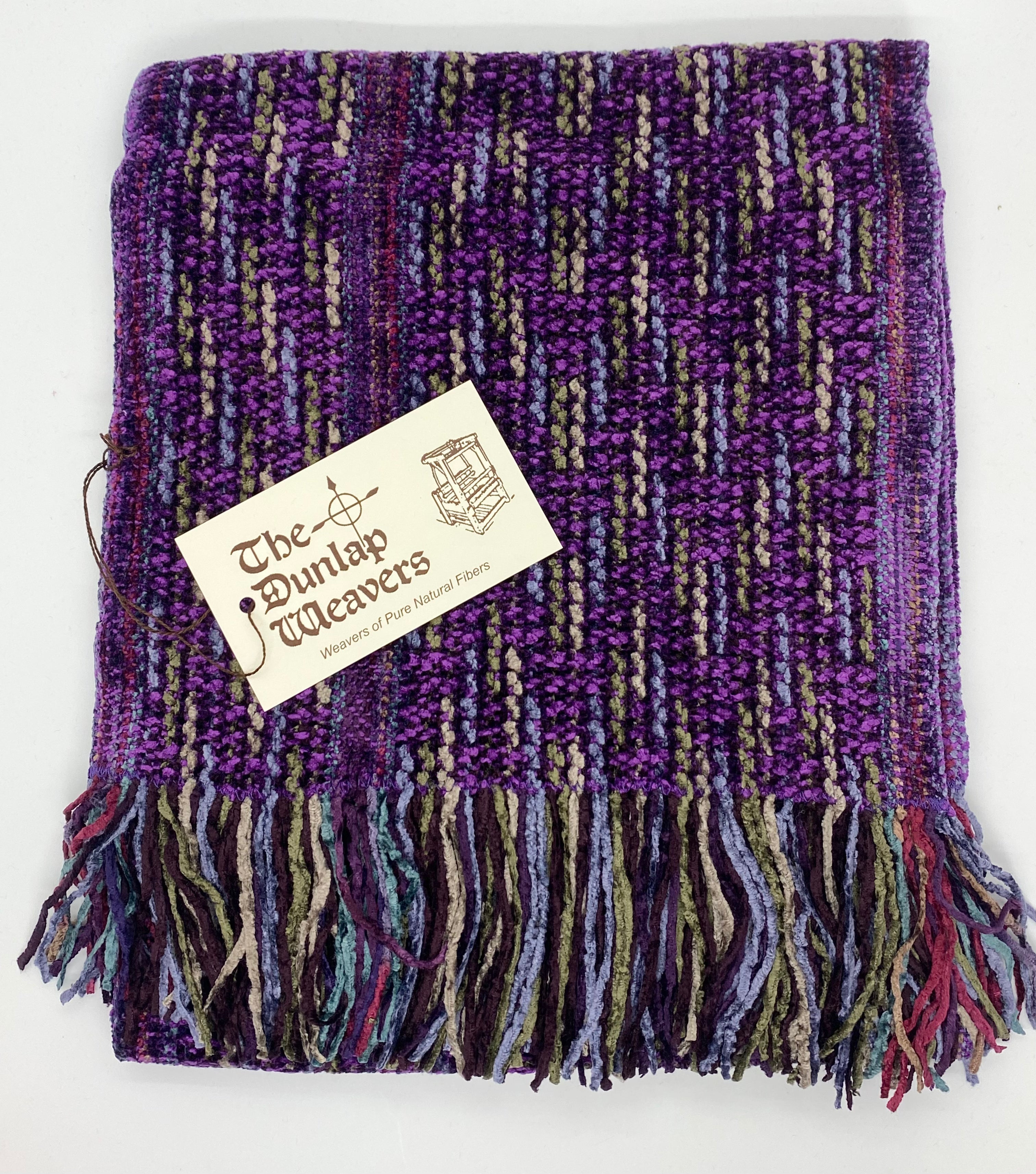 The Dunlap Weavers scarf, 1546A 56" chenille (3 colors)