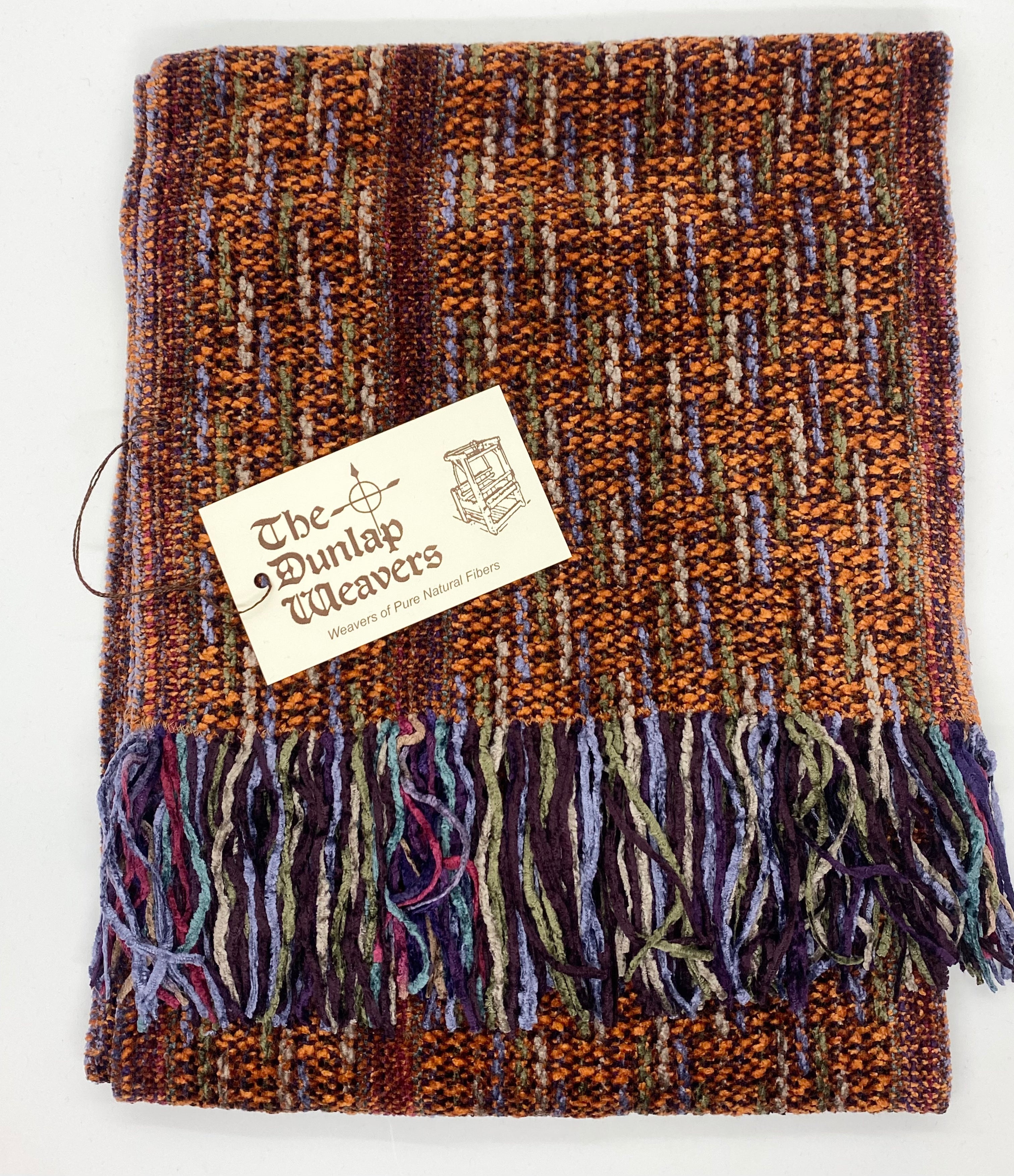The Dunlap Weavers scarf, 1546A 56" chenille (3 colors)