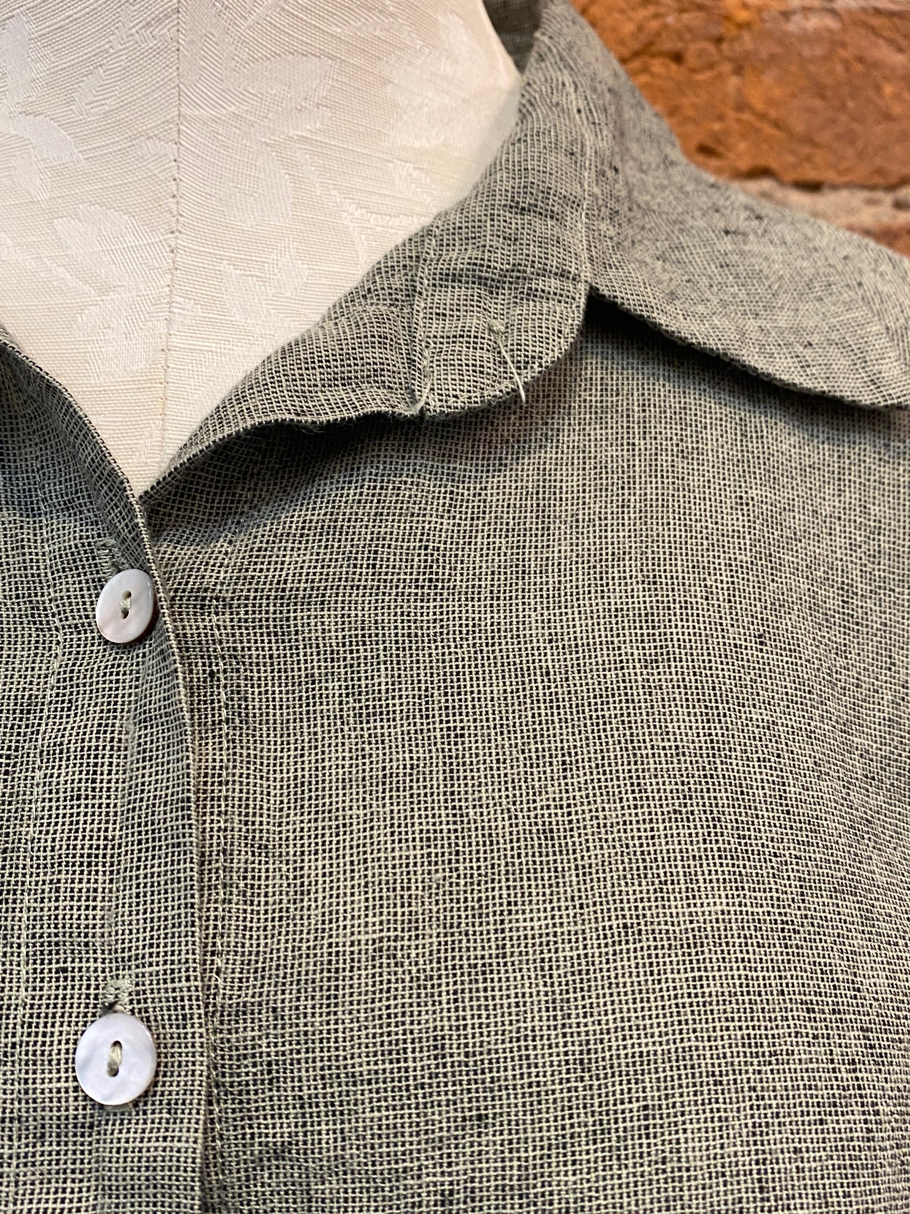 Cut Loose shirt, linen button front