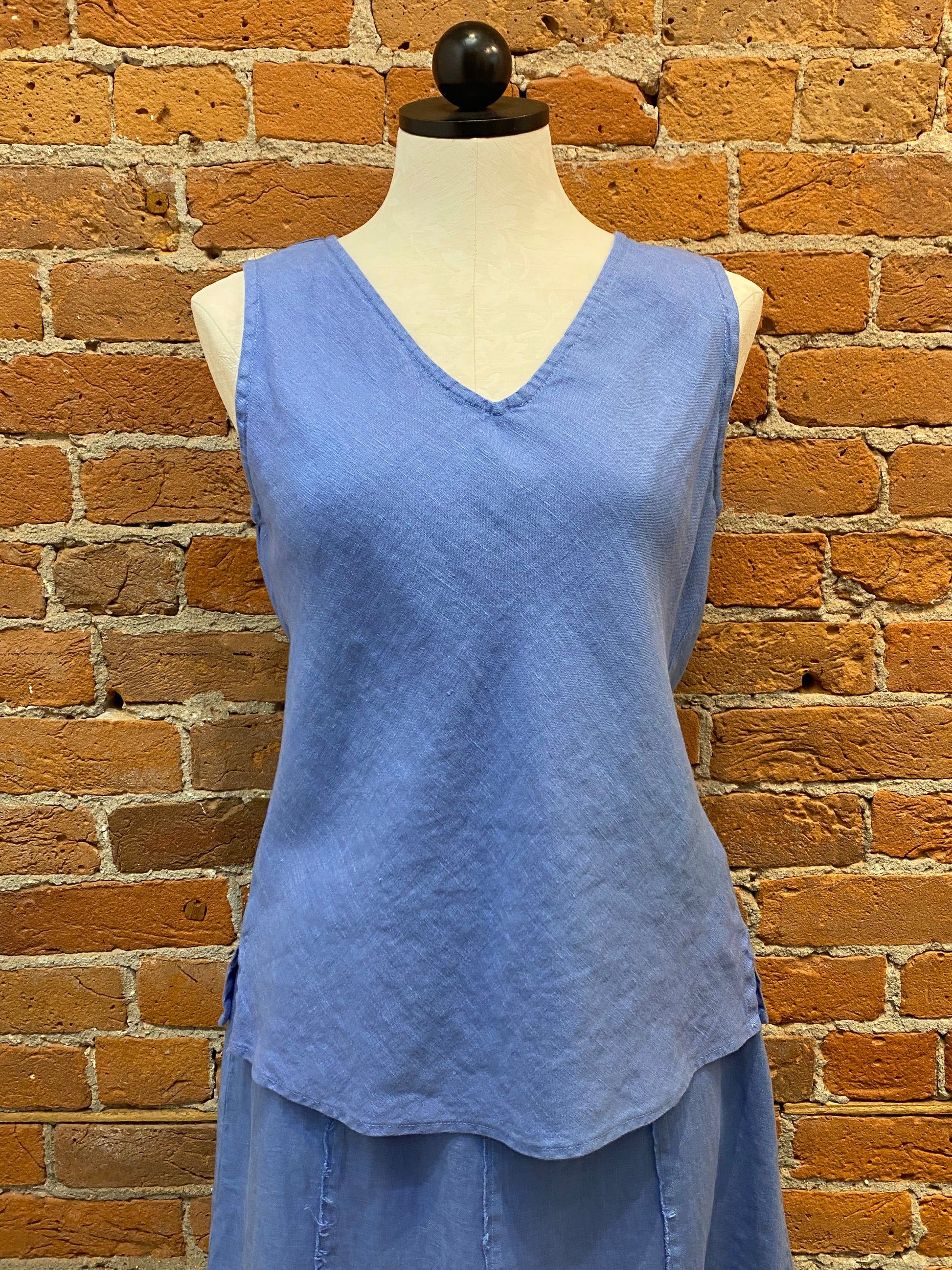 Cut Loose tank, linen bias Cut S