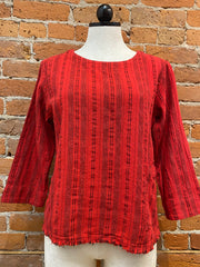 Cut Loose shirt, linen stripe