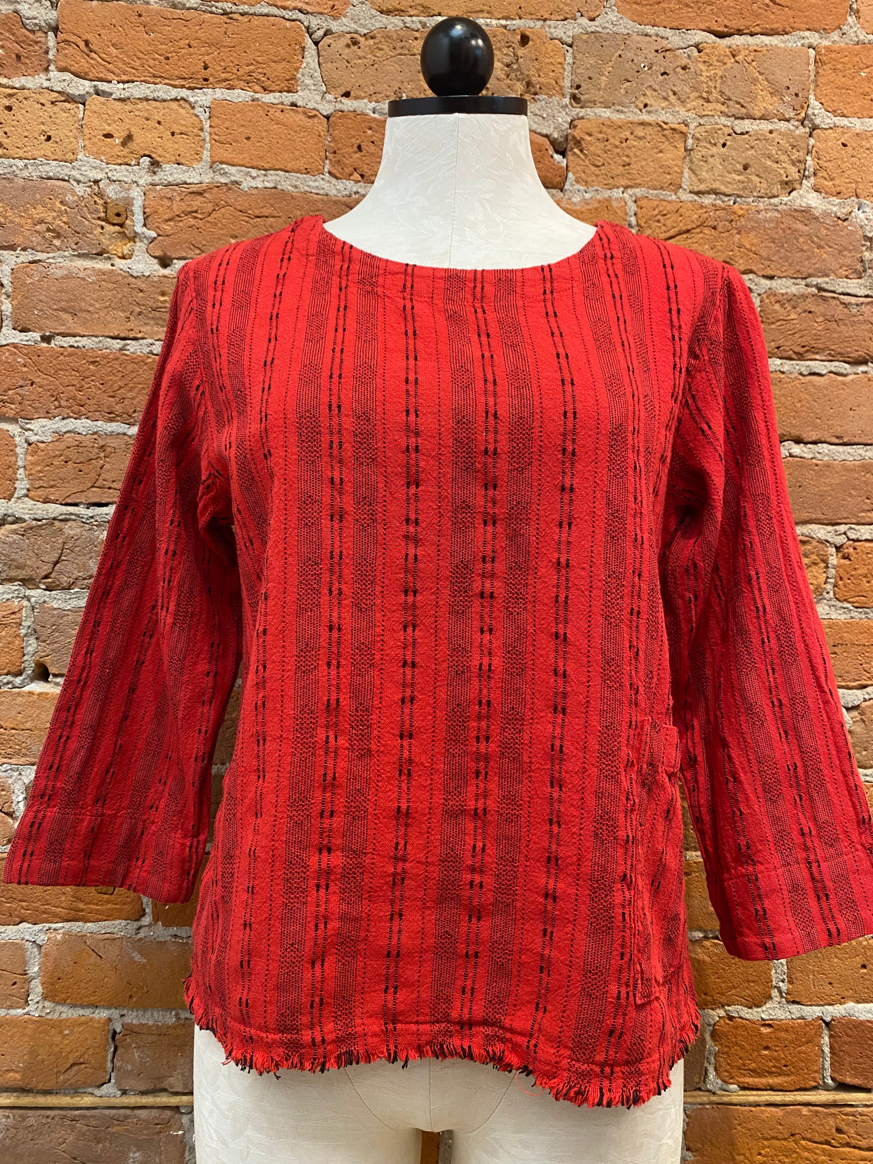 Cut Loose shirt, linen stripe
