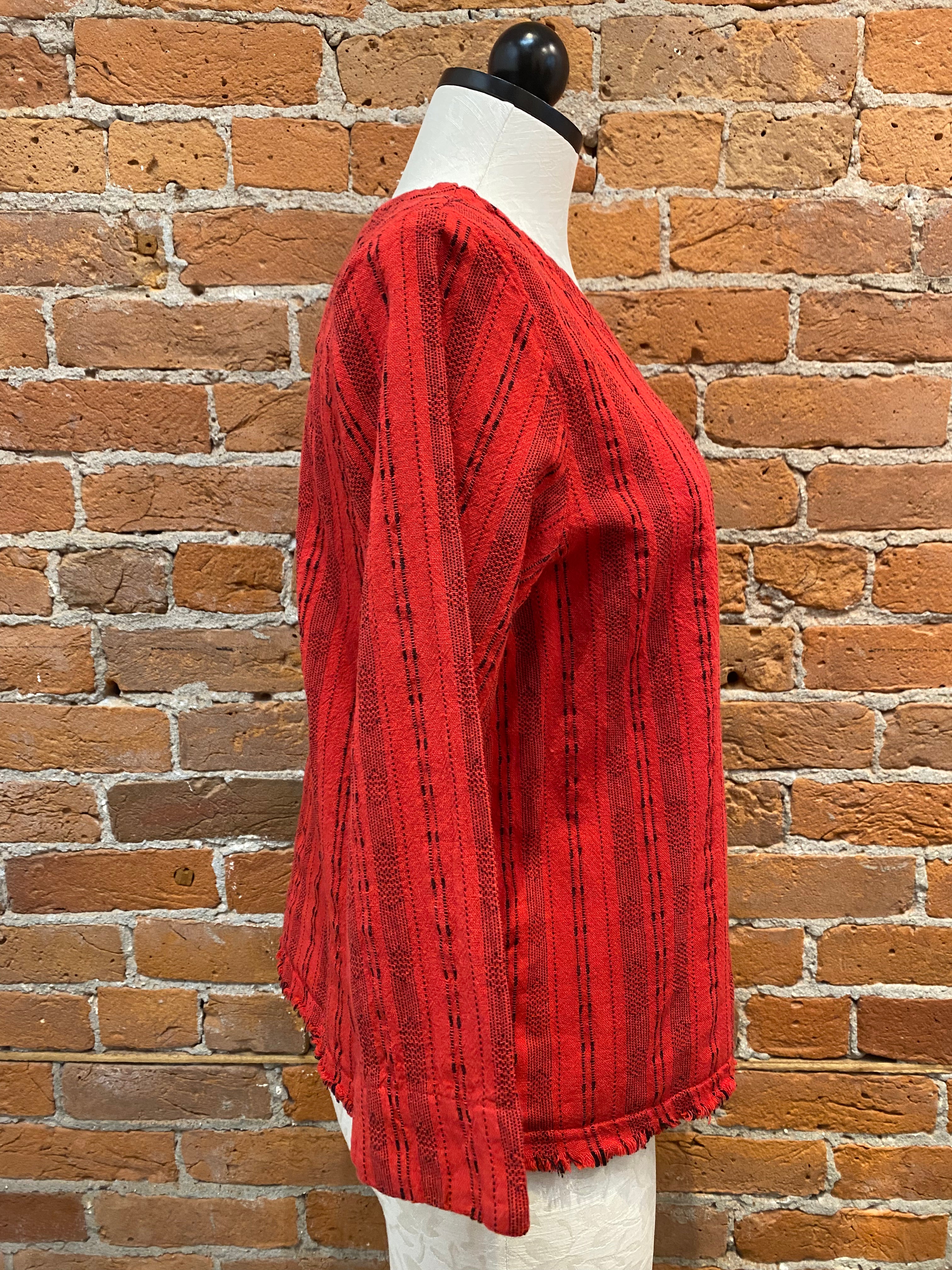 Cut Loose shirt, linen stripe