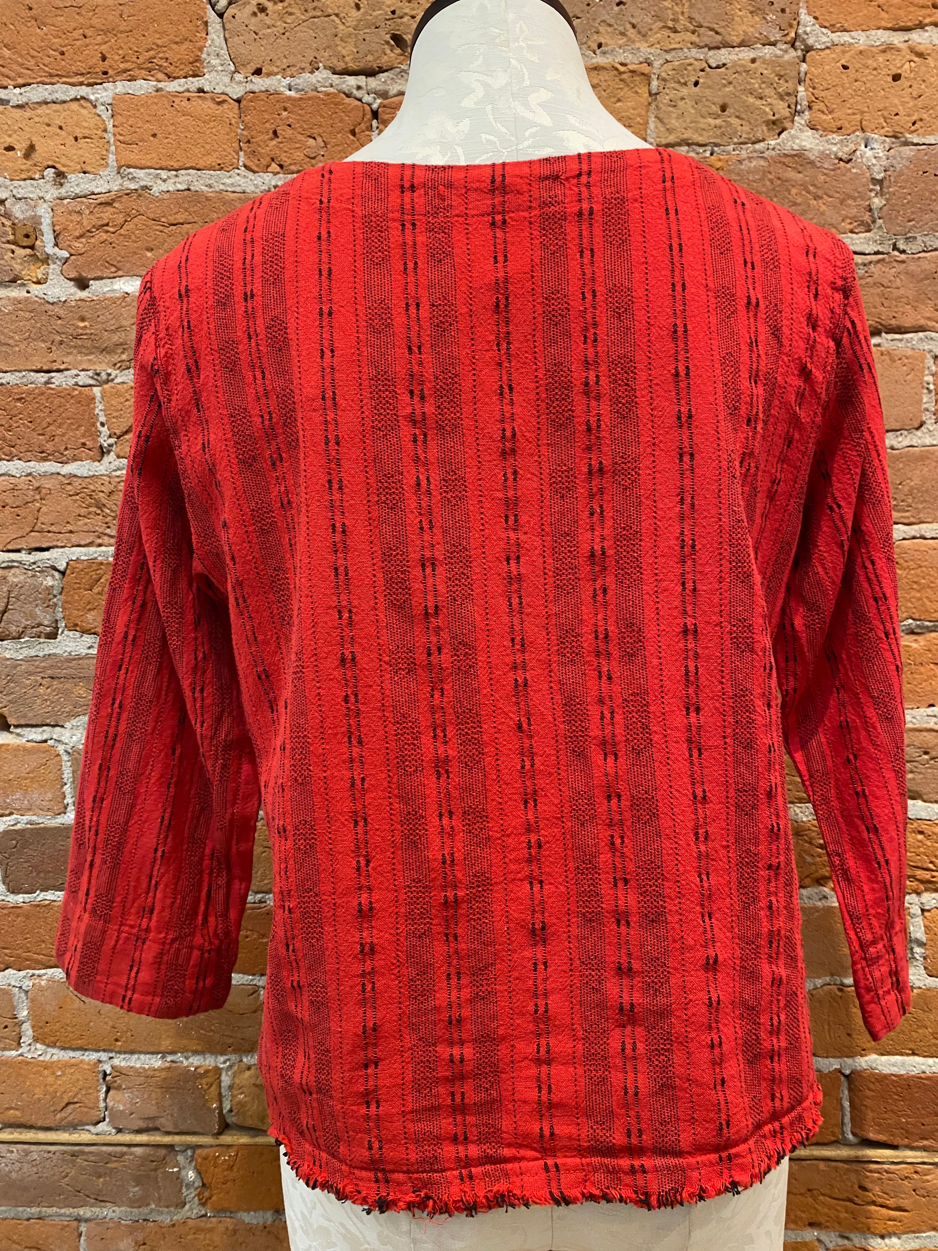 Cut Loose shirt, linen stripe