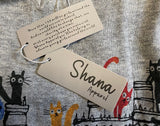 Shana shirt 24653, fleece v-neck Llama print