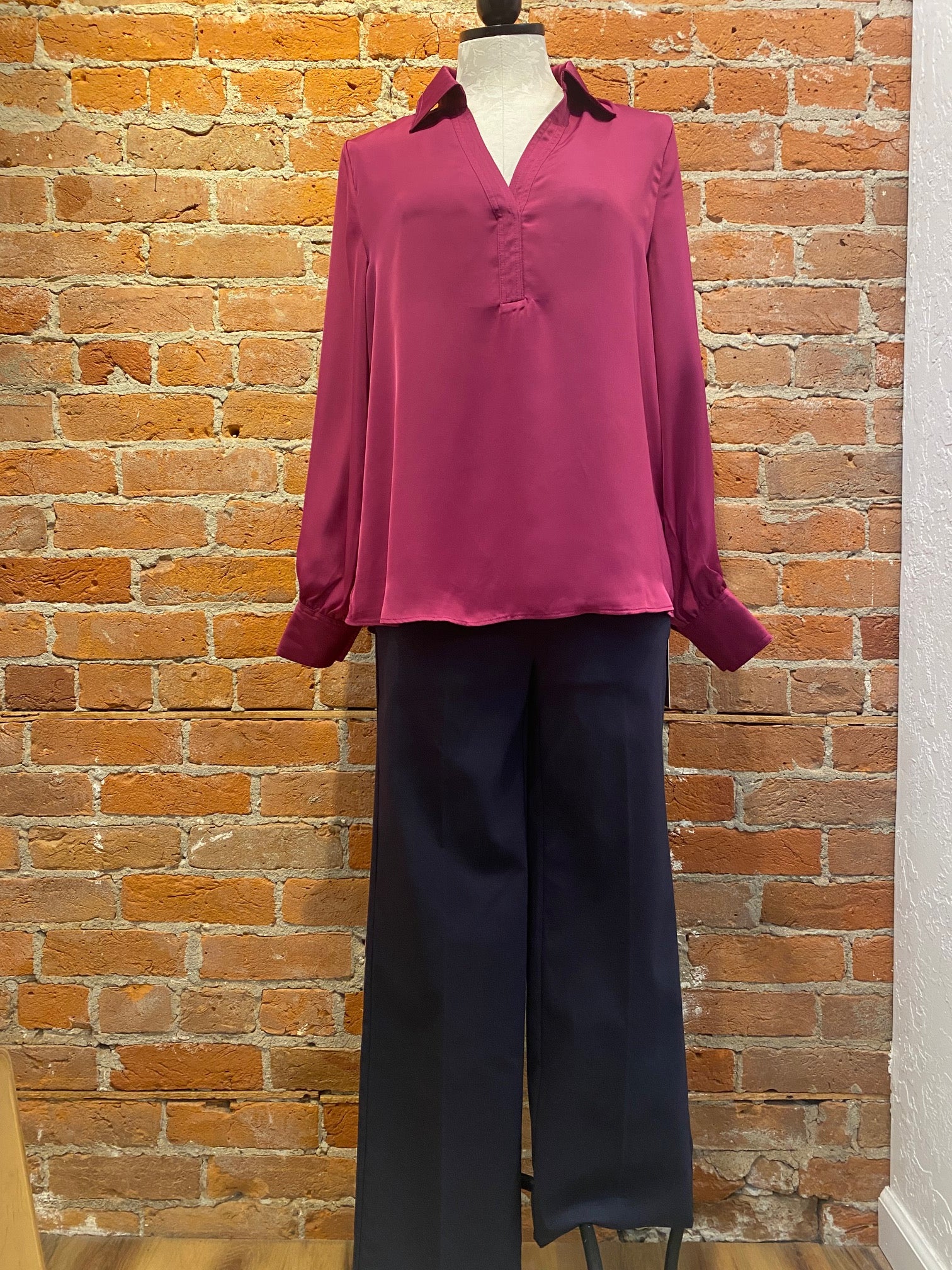 Renuar pant 11024, PETITE straight leg with front pockets