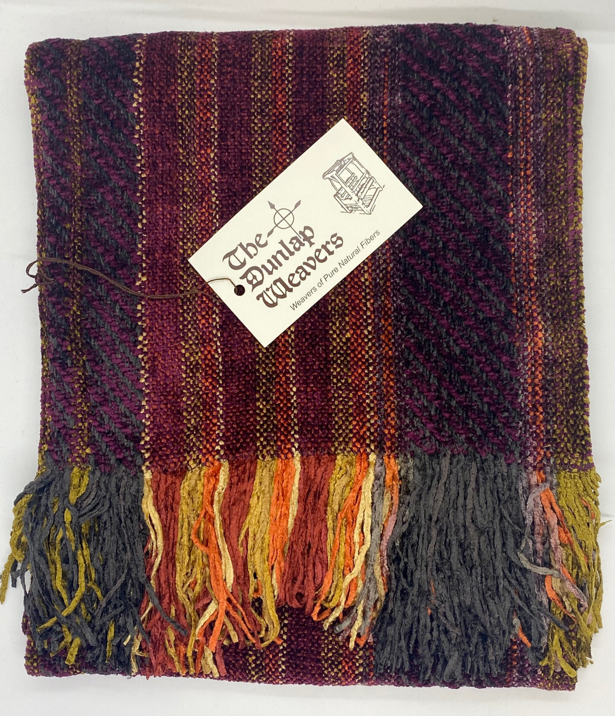 The Dunlap Weavers scarf, 1166T 56" X 9" chenille (3 colors)