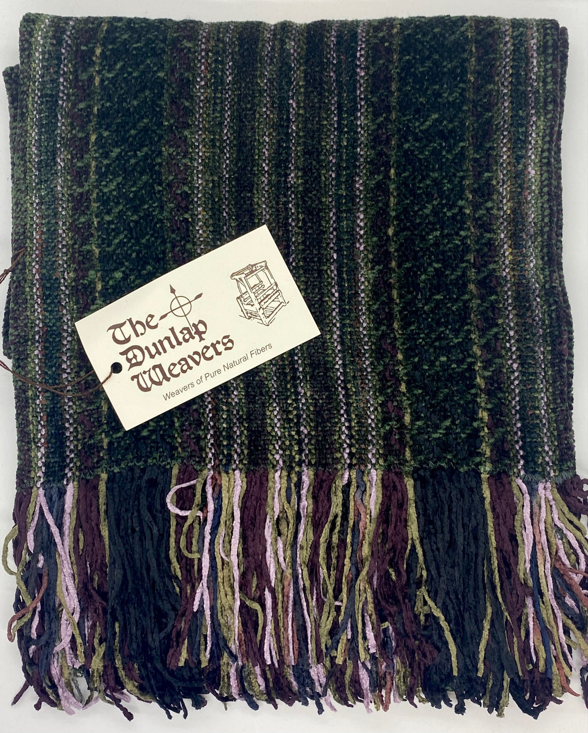 The Dunlap Weavers scarf, 1546A 72" X 9" chenille