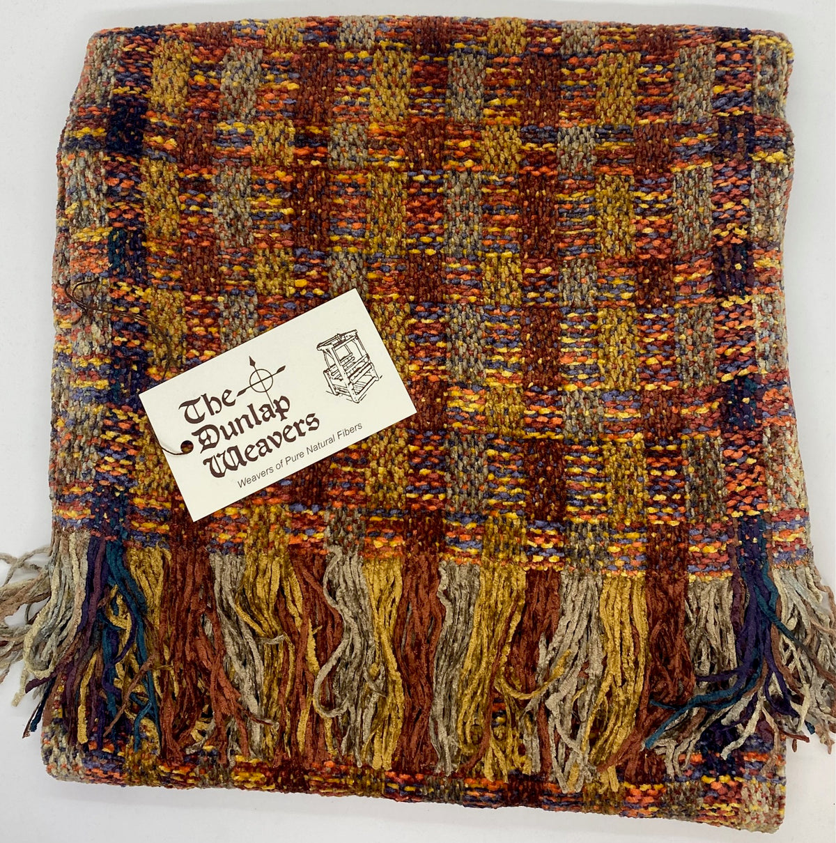 The Dunlap Weavers scarf, 1554 72" X 10.5" chenille