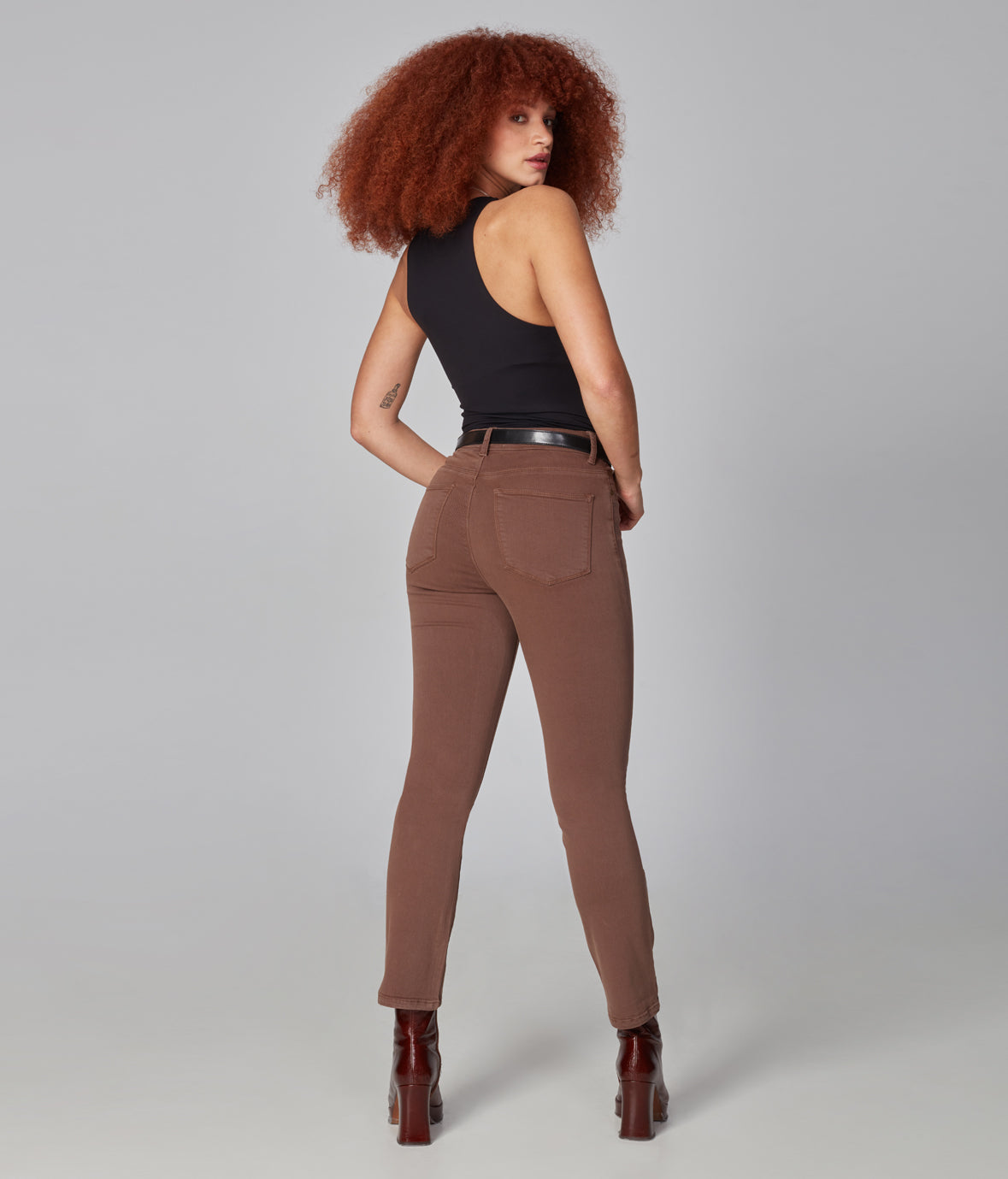 Lola Kate jeans, high-rise straight Rain Drum