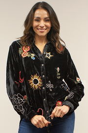 Camisa Kyla Seo Jeni, terciopelo tie-dye