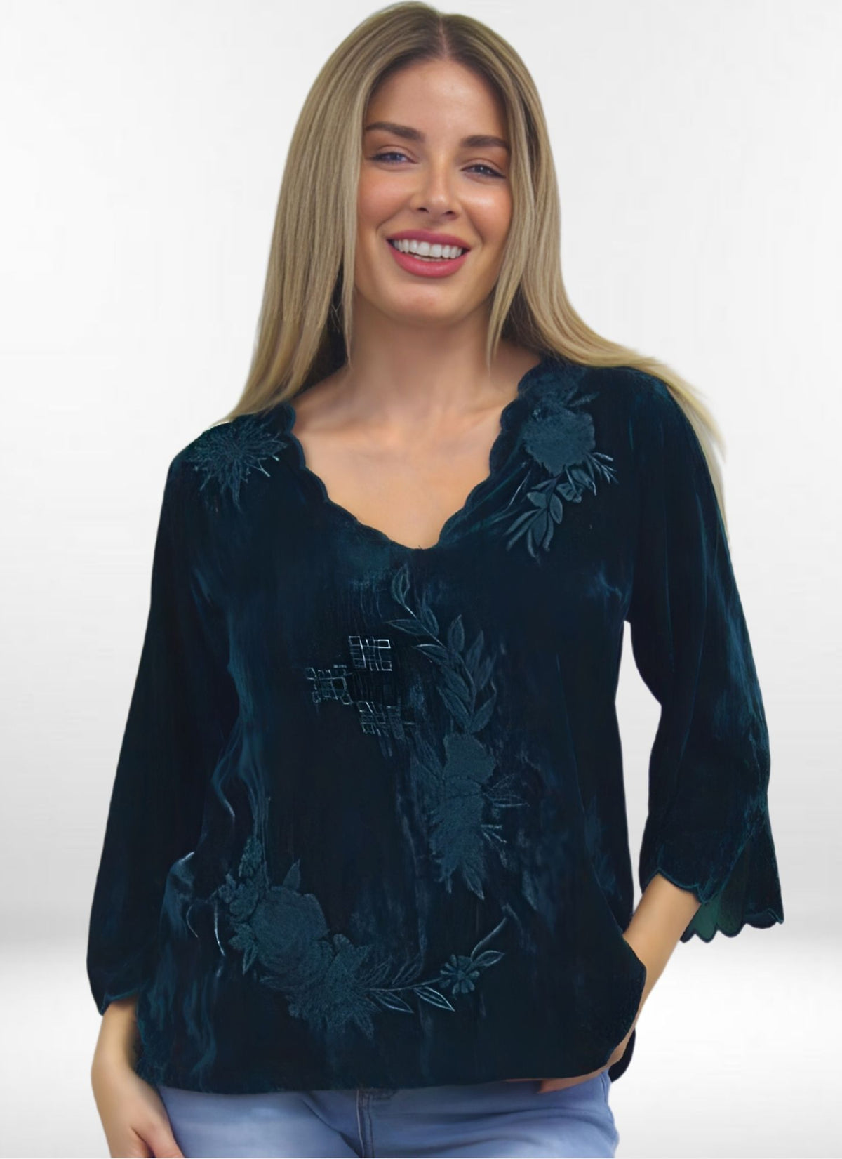 Camisa Kyla Seo Jeni, terciopelo tie-dye