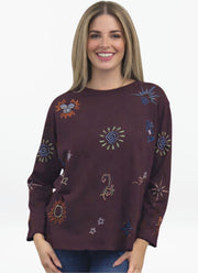 Kyla Seo Dillan t-shirt, multi-color embroidered crew