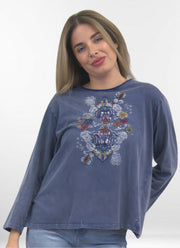 Camisa Kyla Seo Jeni, terciopelo tie-dye