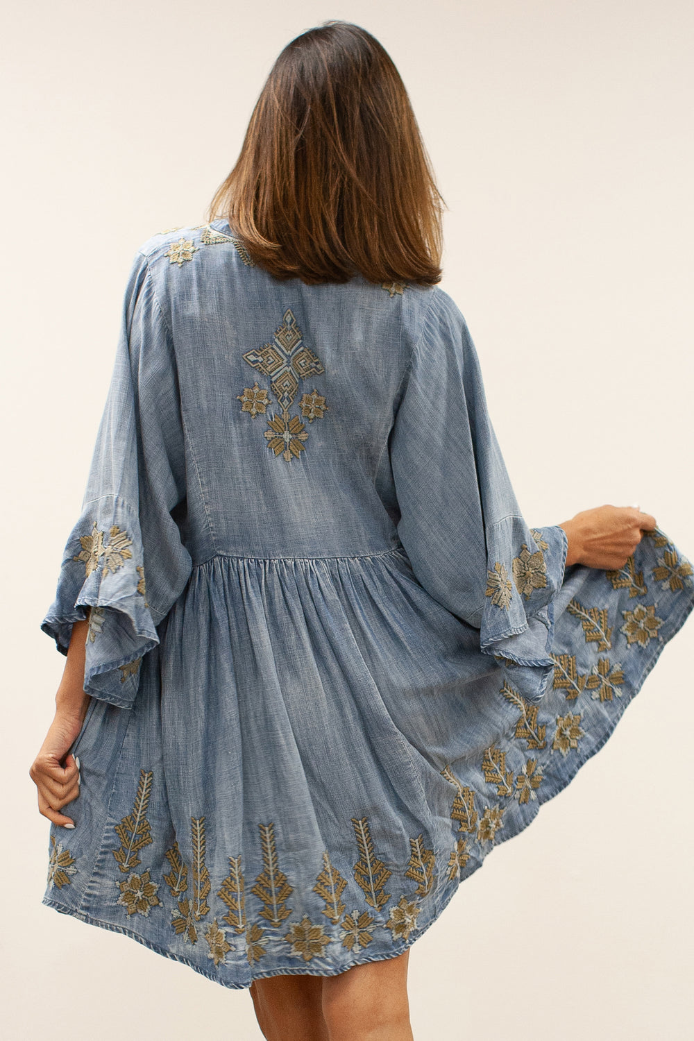 Kyla Seo Rue dress, embroidered tencel