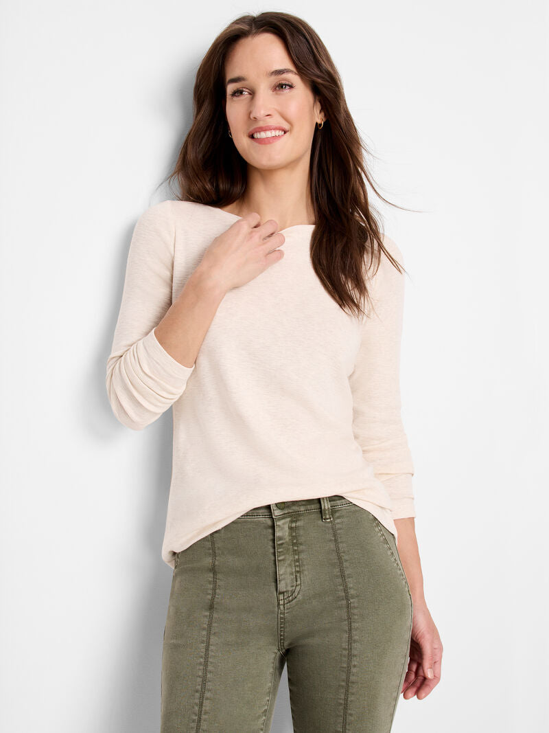 Nic + Zoe t-shirt, boatneck 3/4 sleeve