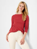 Nic + Zoe t-shirt, boatneck 3/4 sleeve (2 colors)