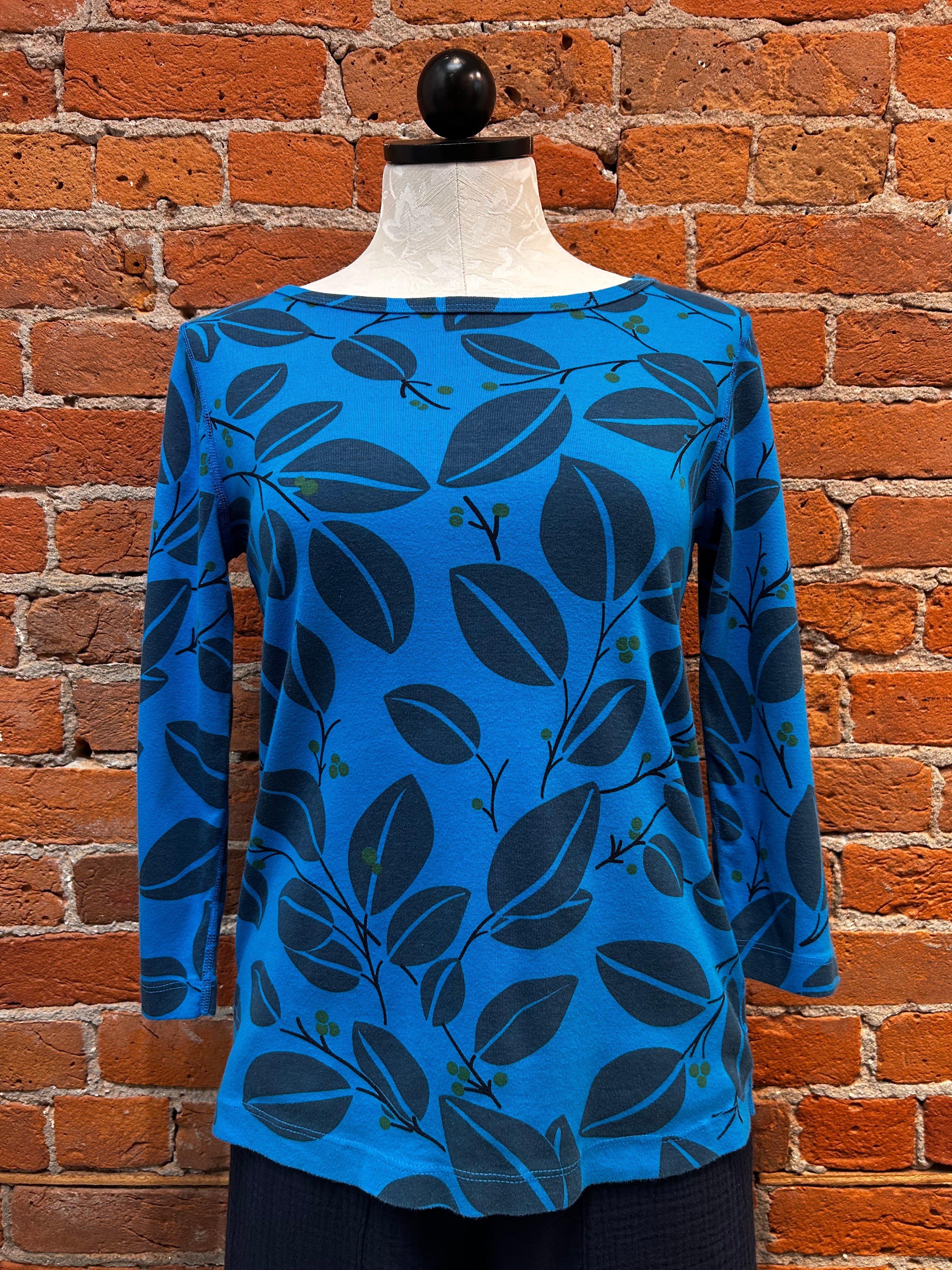 Prairie Cotton t-shirt 219, boatneck 3/4-sleeve (2 colors/prints)