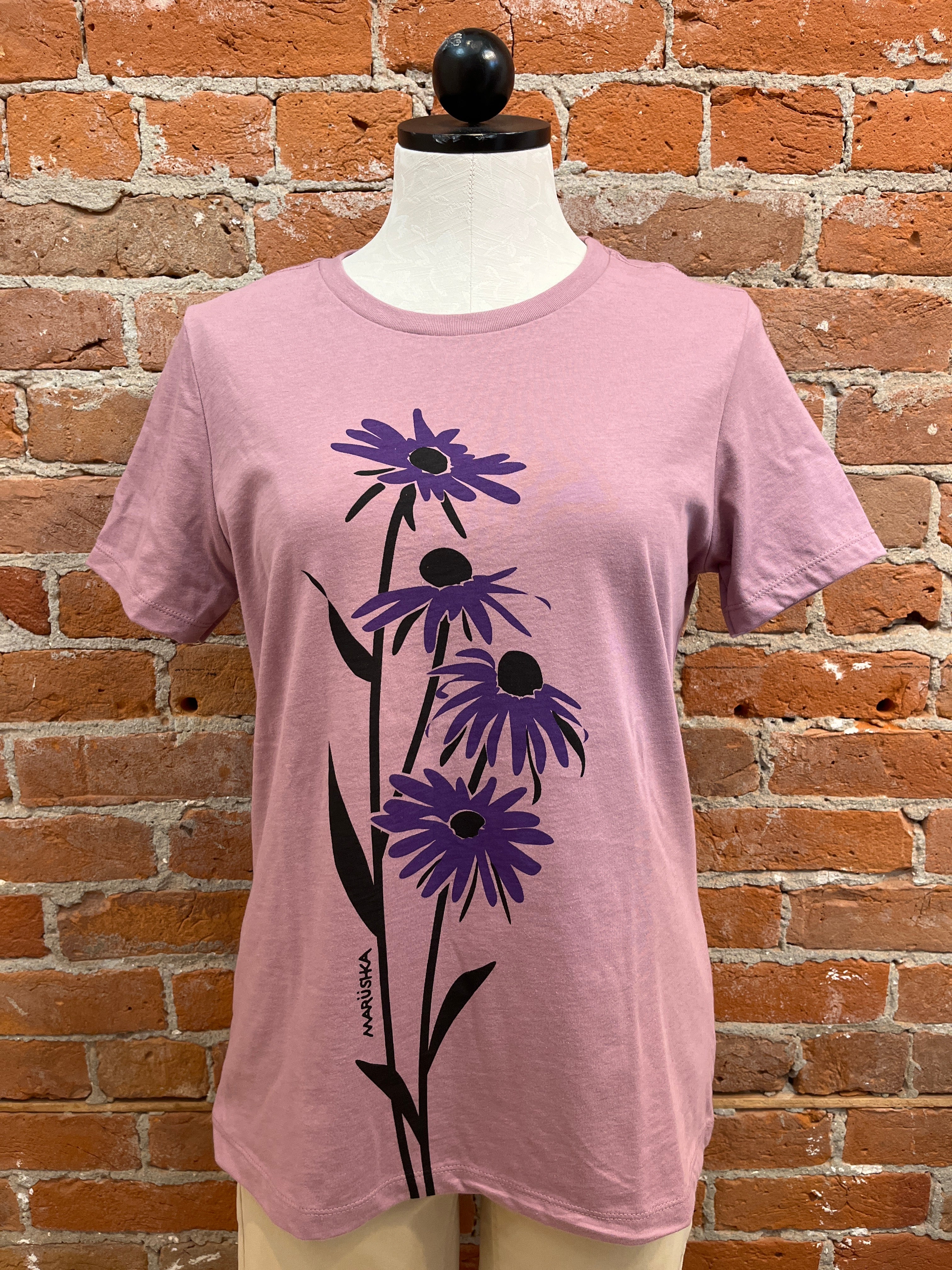 Camiseta Marushka, manga corta y cuello redondo relajado