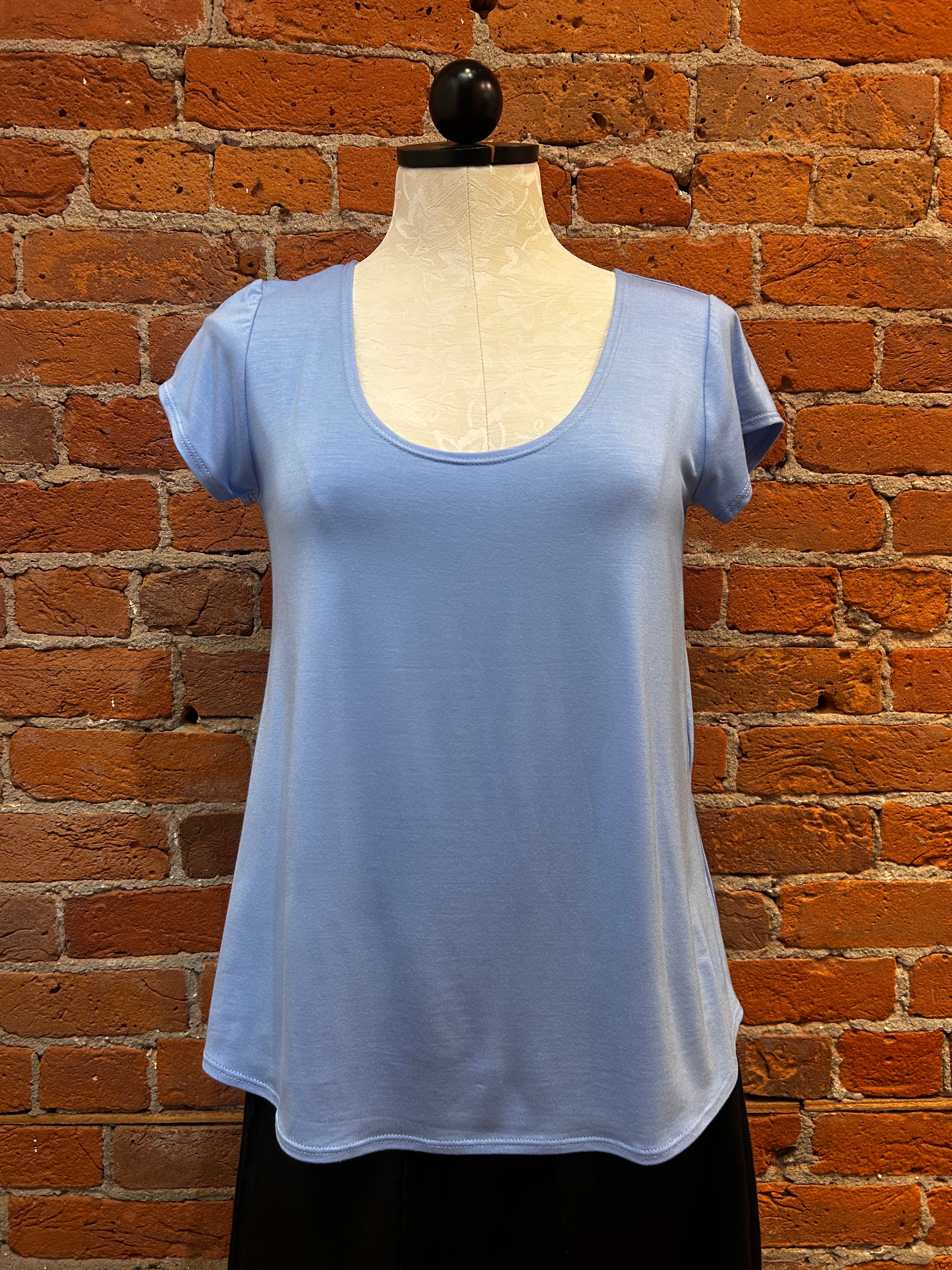 Salaam Cora shirt, solid cap sleeve
