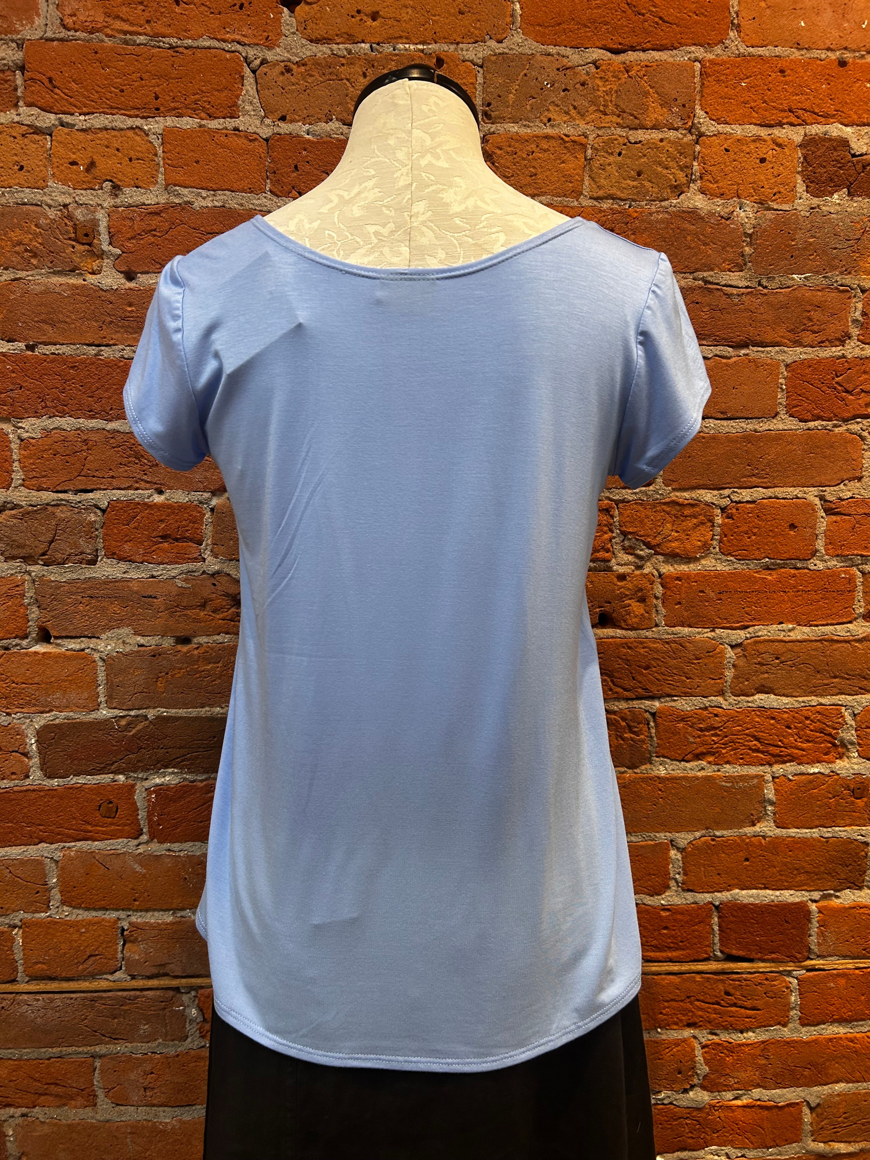 Salaam Cora shirt, solid cap sleeve