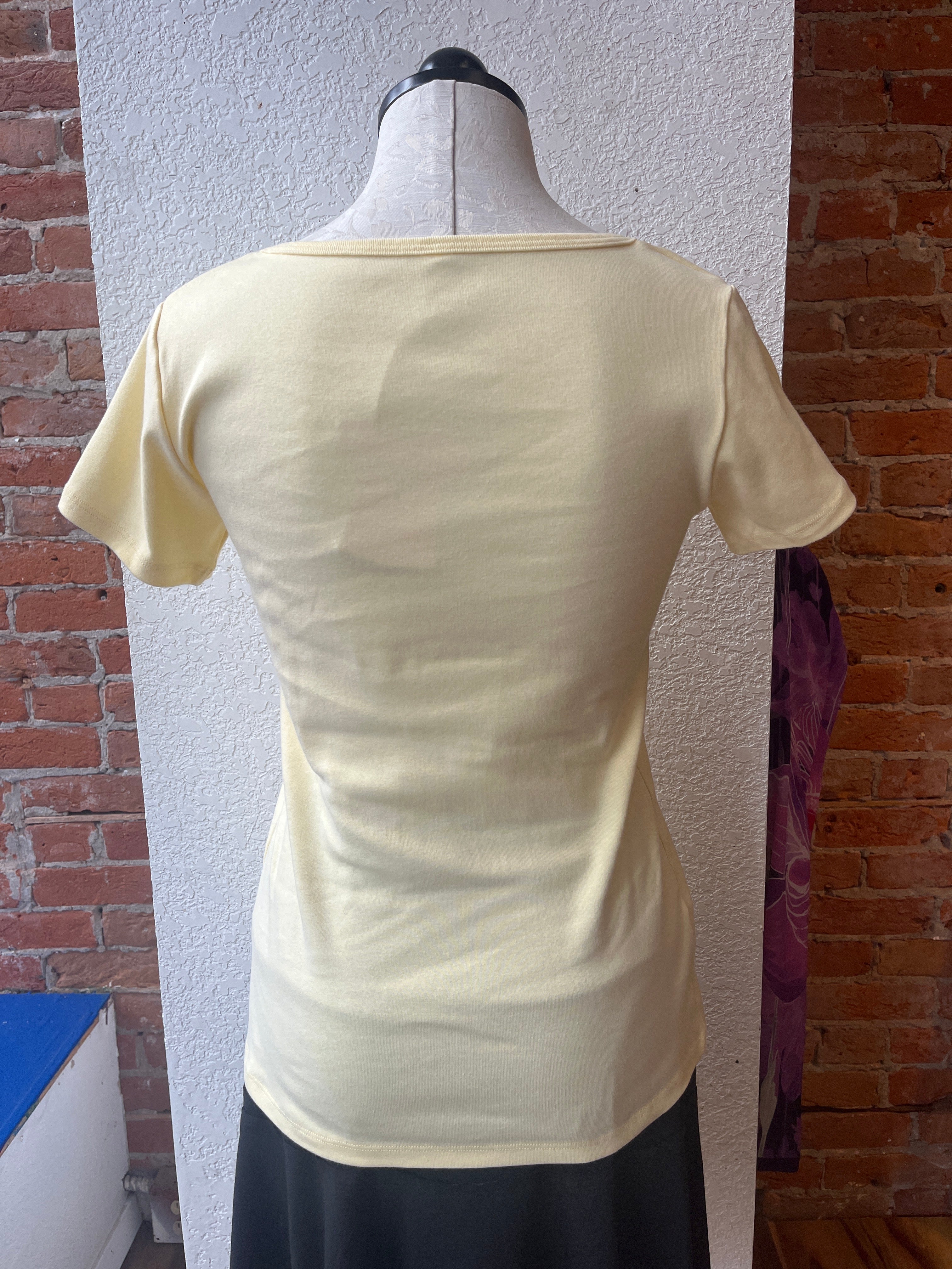 Necessitees t-shirt, square neck short sleeve